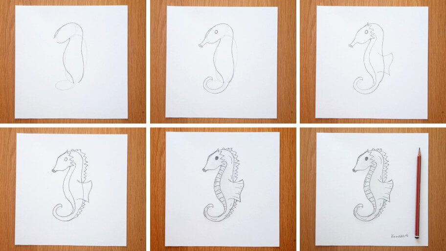 Seahorse_Drawing_Collage