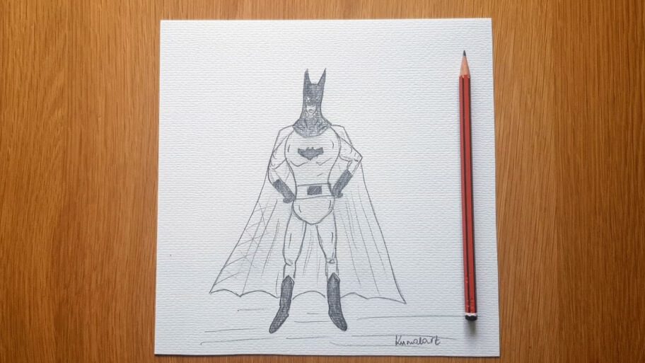 Easy How to Draw a Superhero Tutorial and Superhero Coloring Page