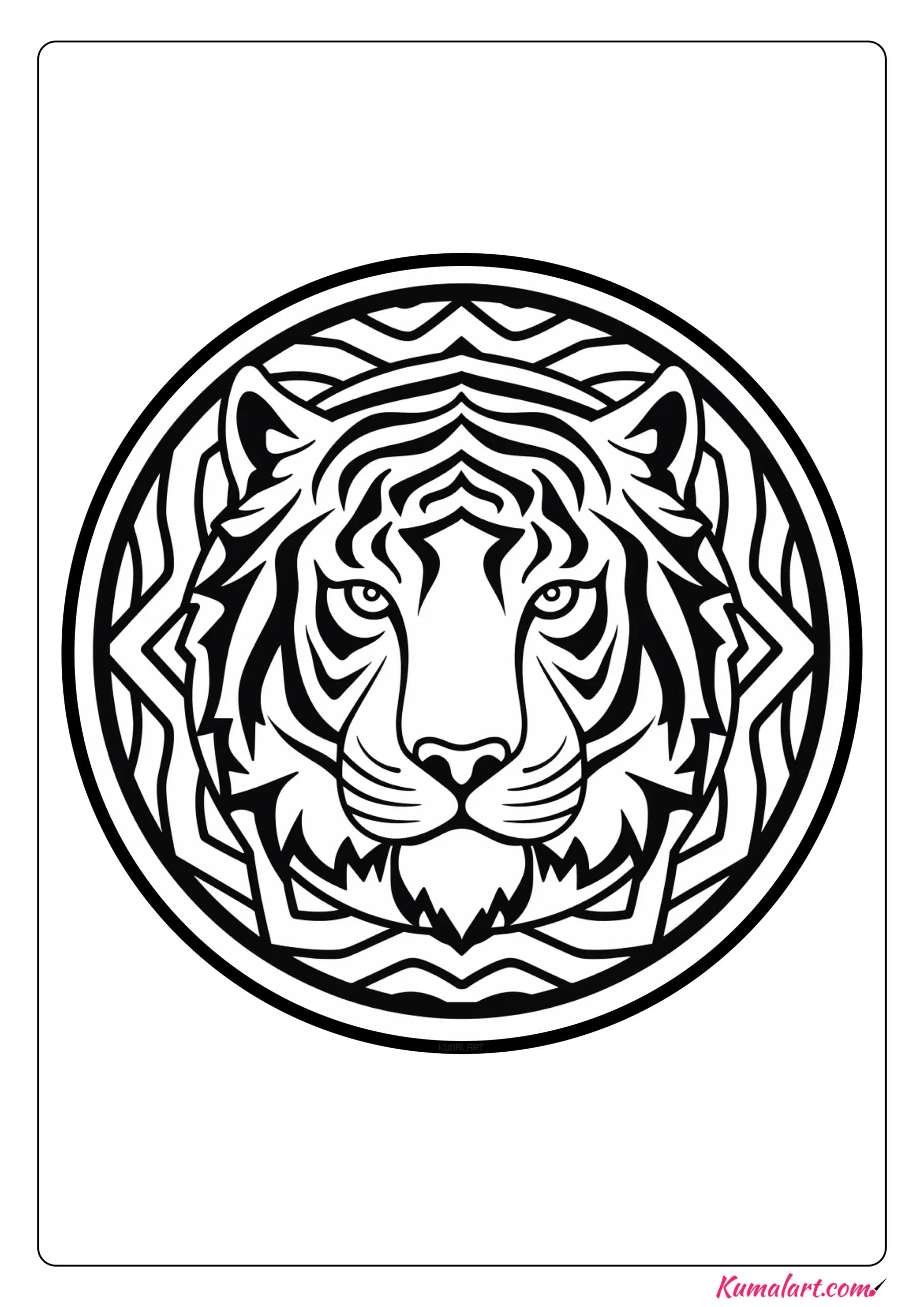 Alice the Tiger Coloring Page