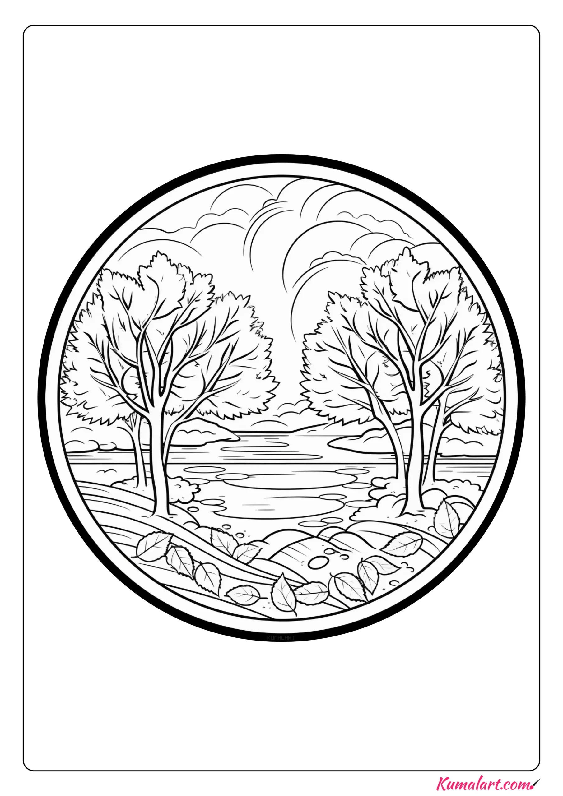 Amber Autumn Coloring Page