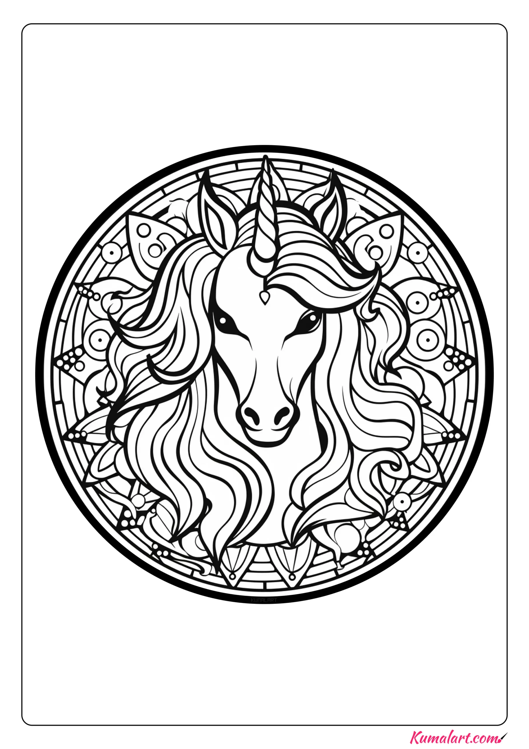 Argus the Unicorn Coloring Page