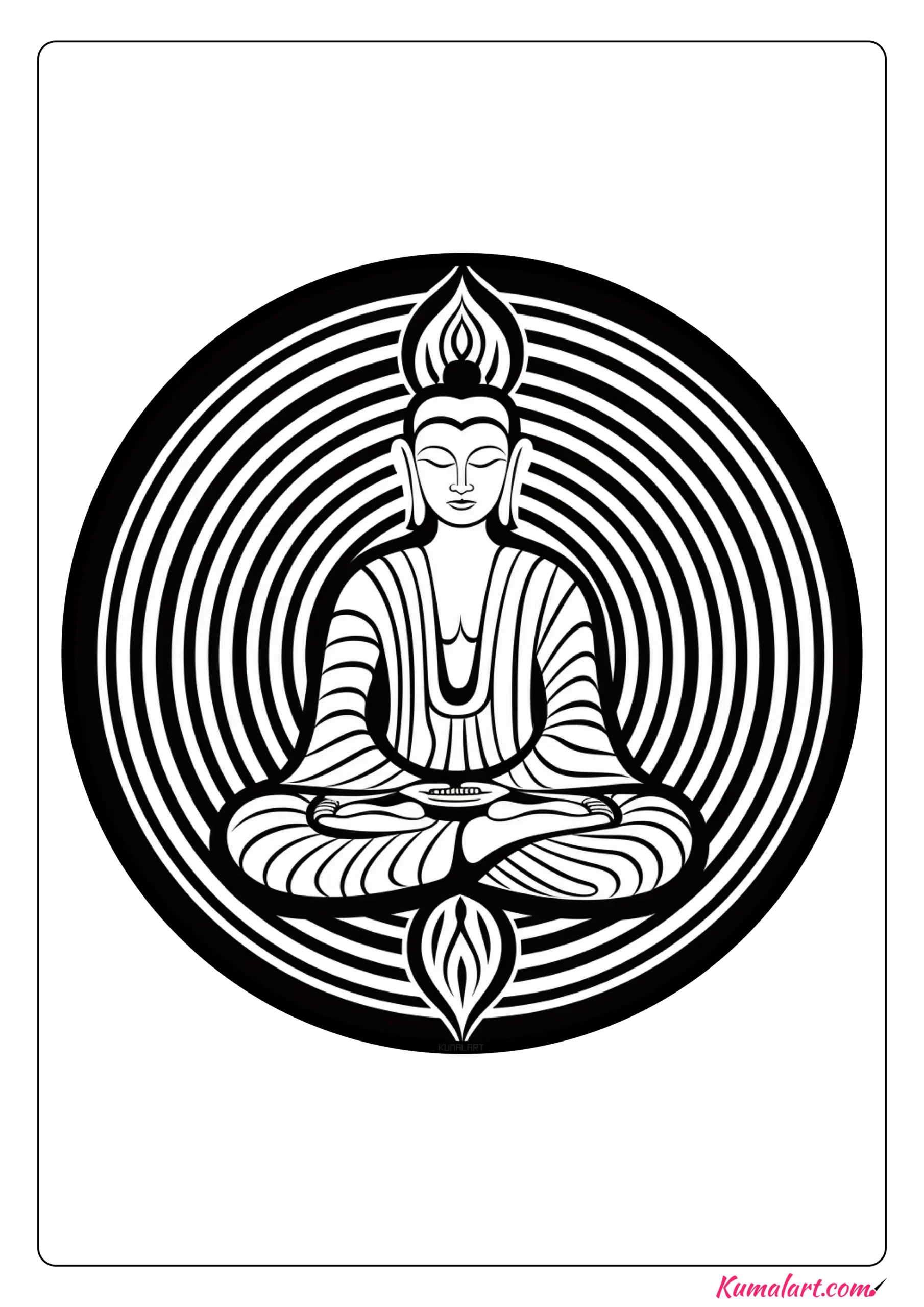 Balanced Buddhist Coloring Page