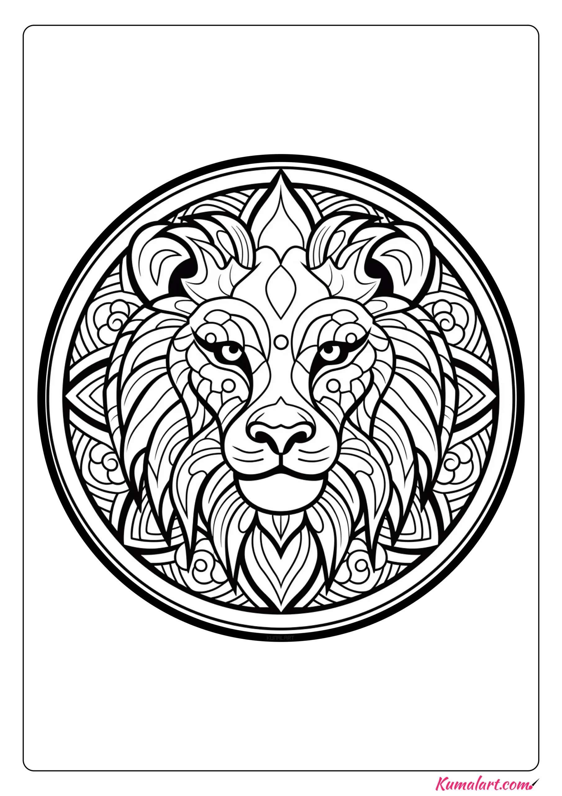 Beatrice the Lion Coloring Page