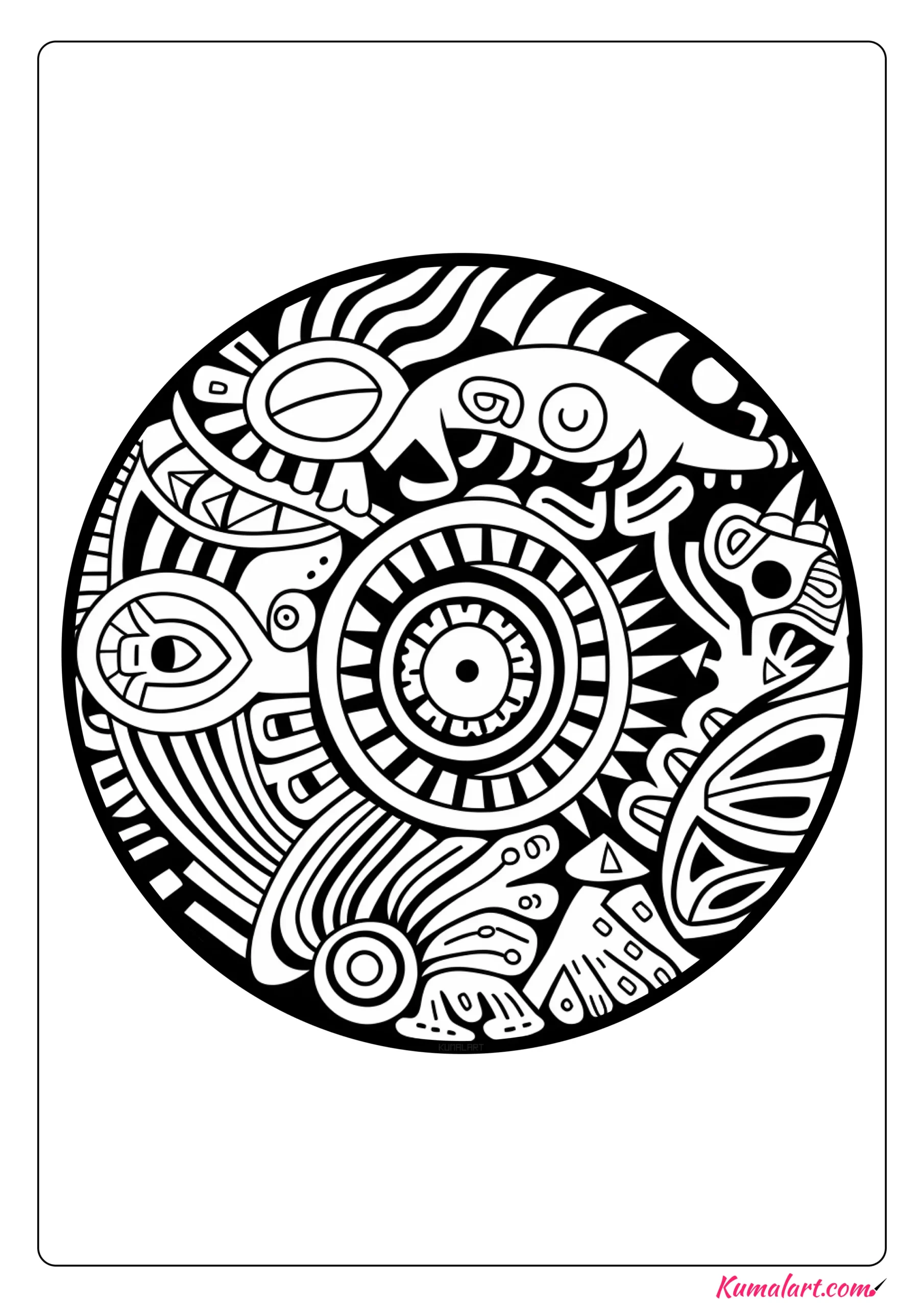 Calming Stress Relief Coloring Page