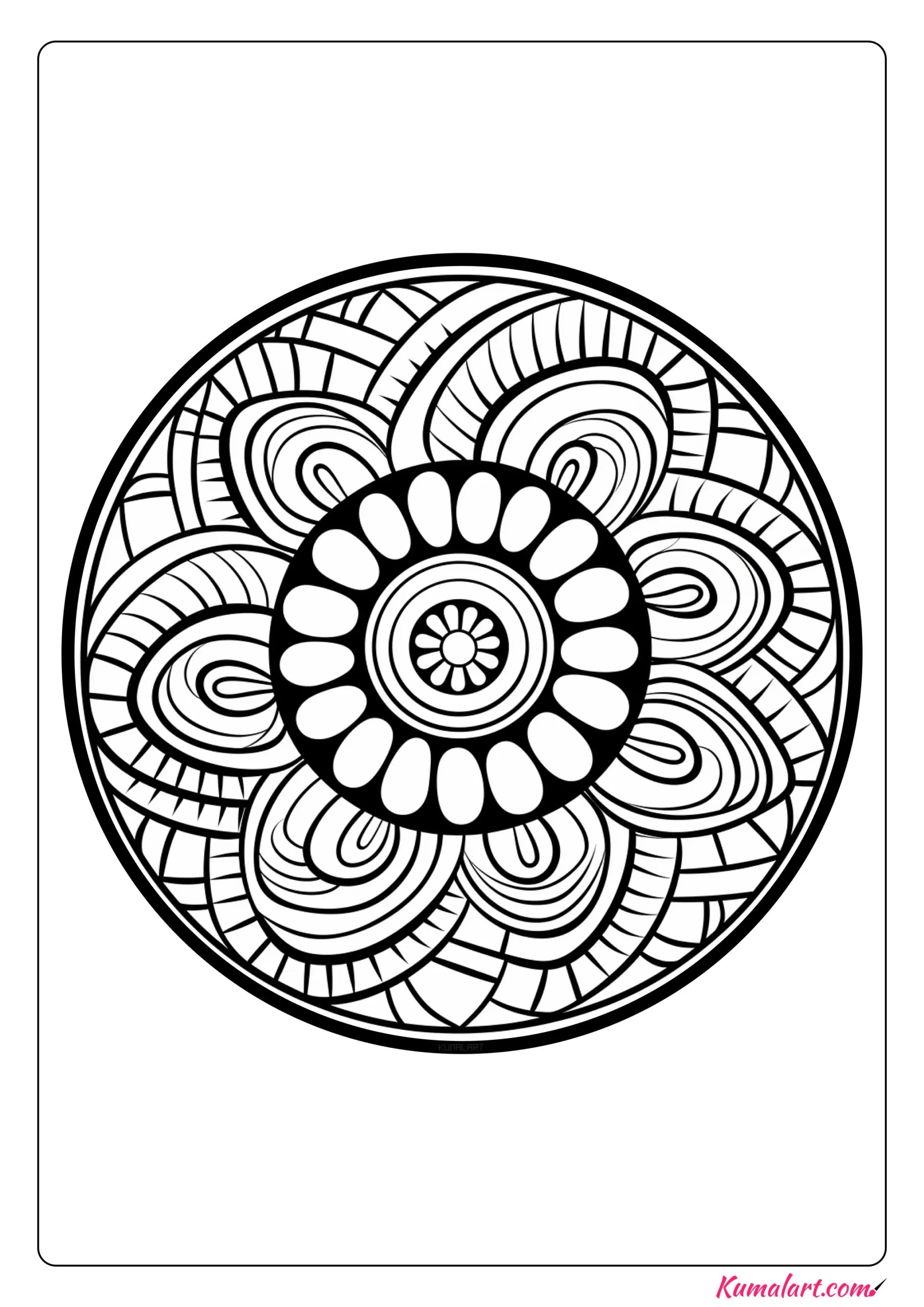 Calming Therapeutic Coloring Page