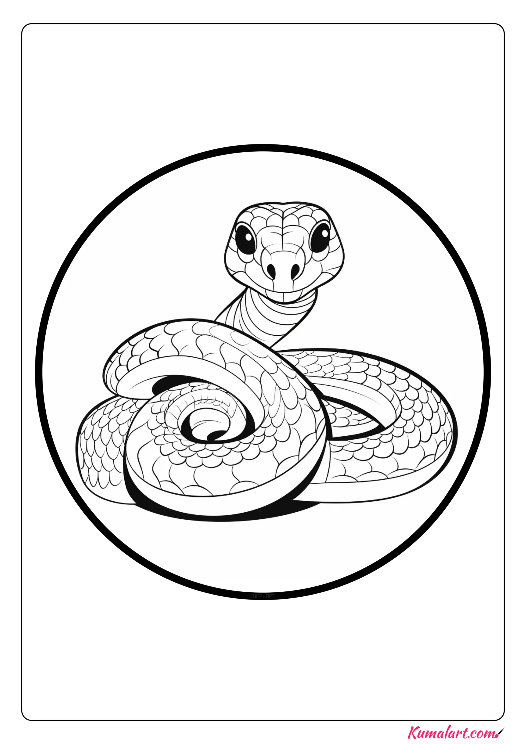 Canebrake Rattle Snake Coloring Page