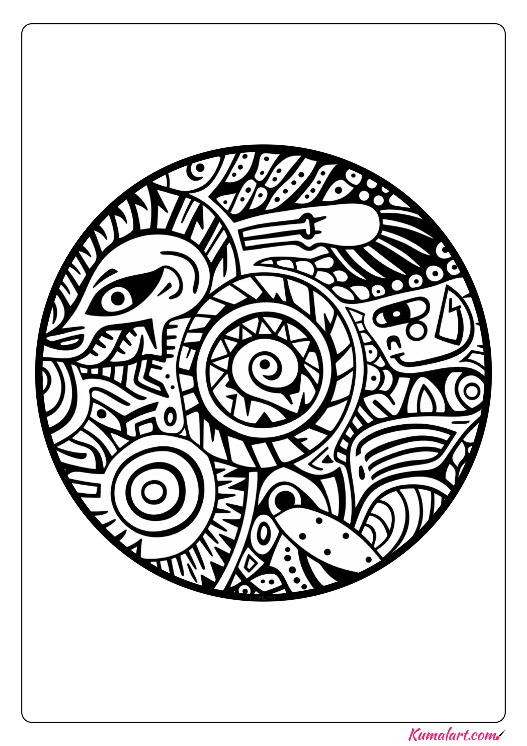 Comforting Stress Relief Coloring Page