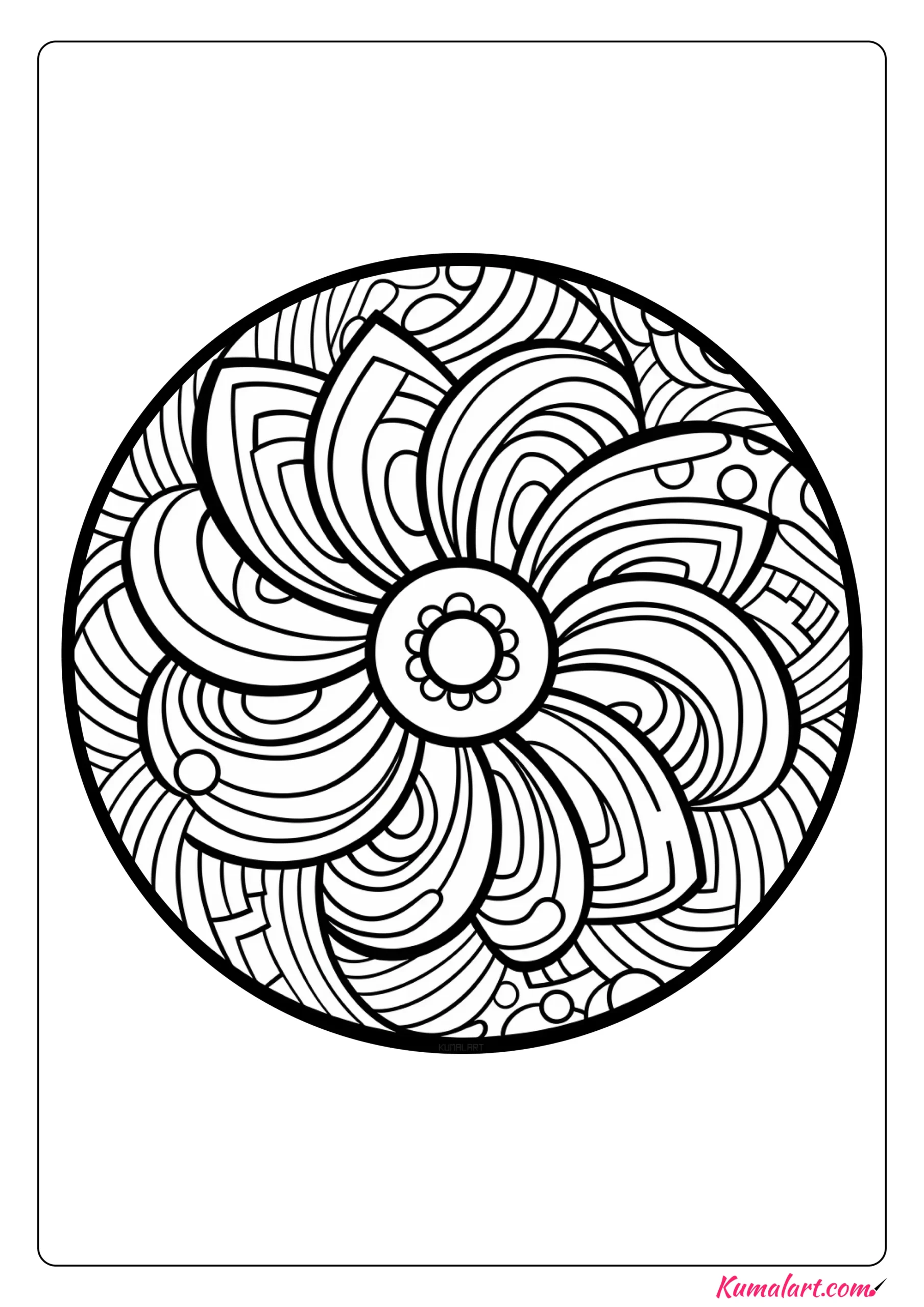 Comforting Therapeutic Coloring Page