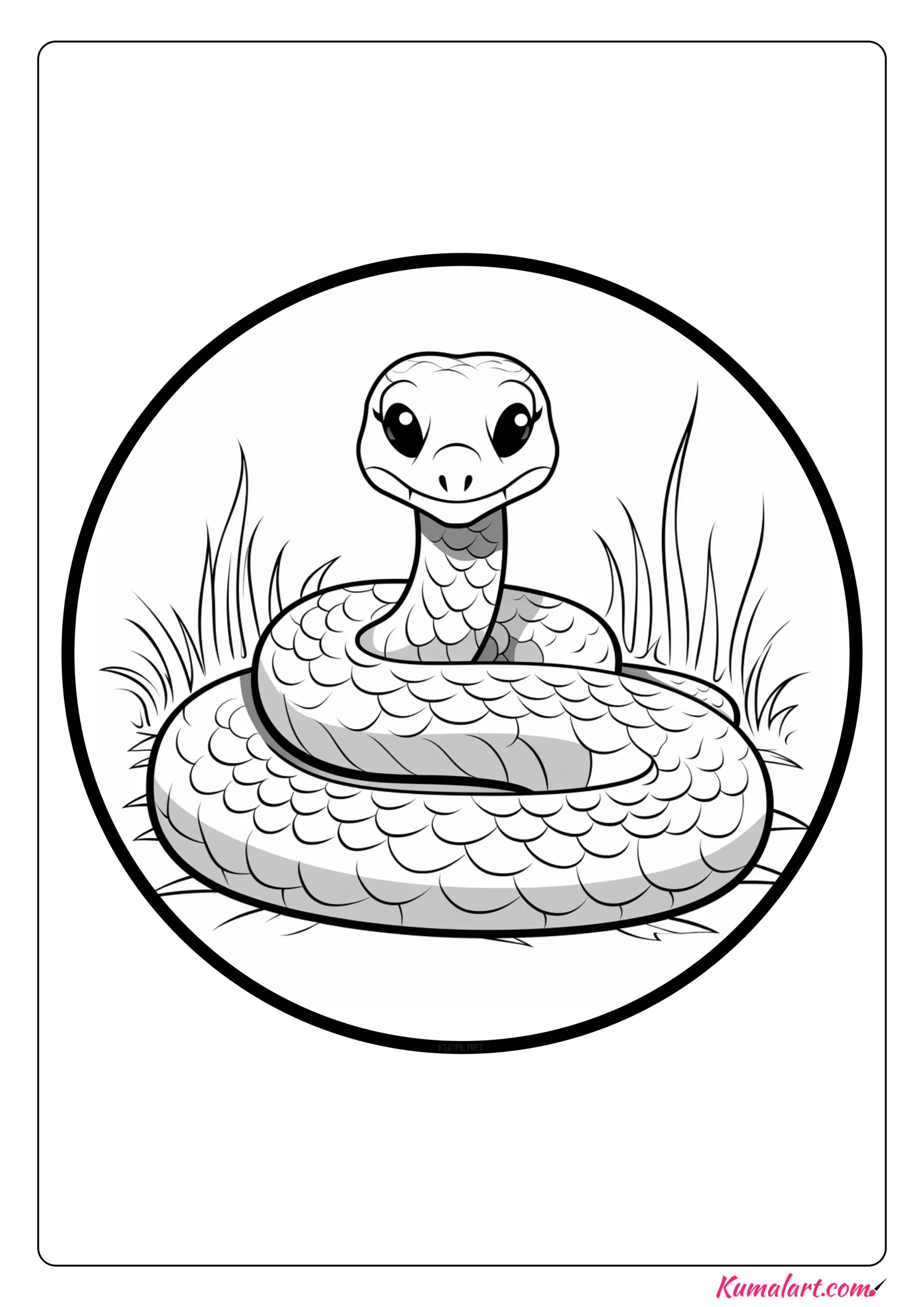 Crotalus Cerberus Rattle Snake Coloring Page