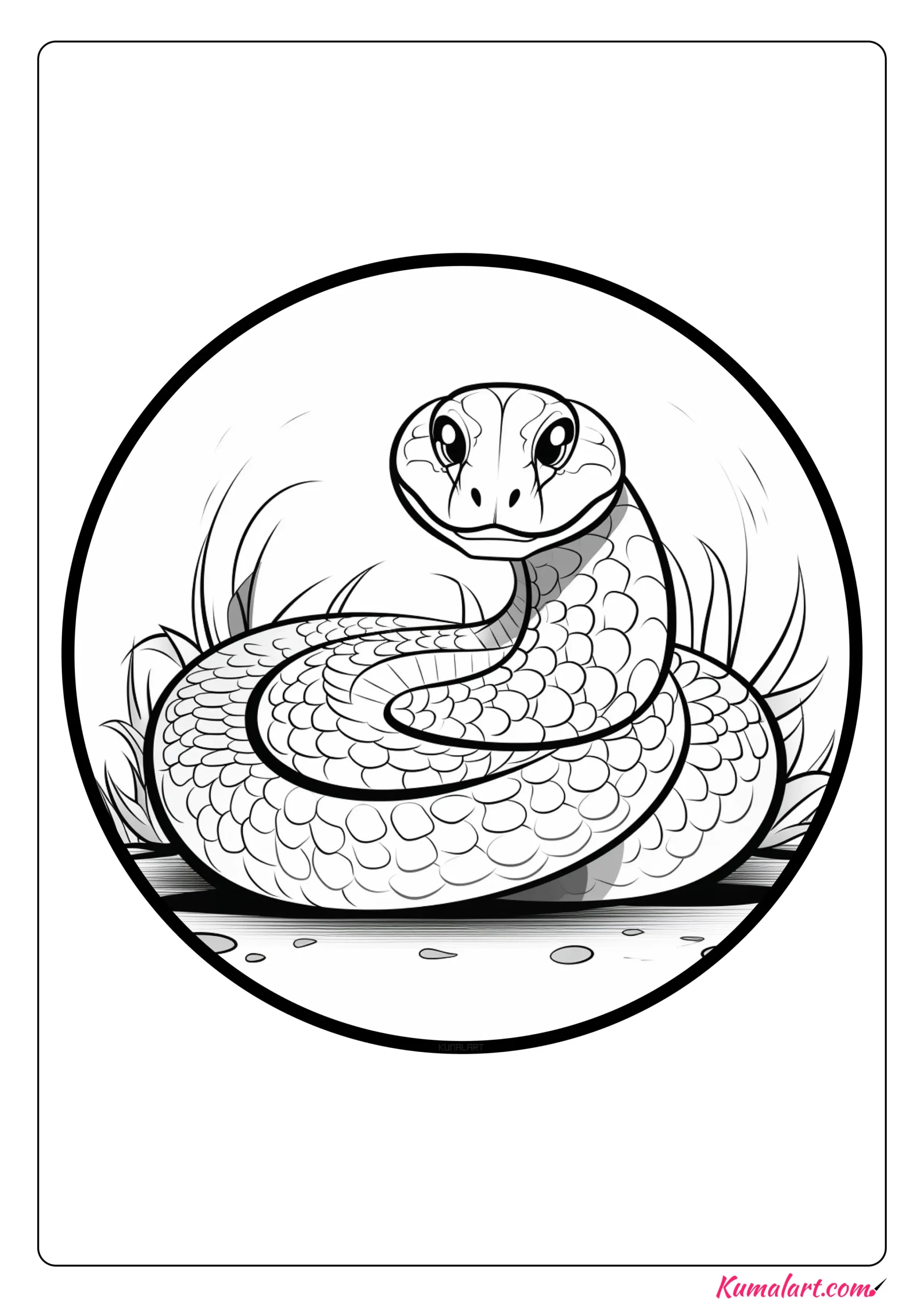 Crotalus Tigris Rattle Snake Coloring Page