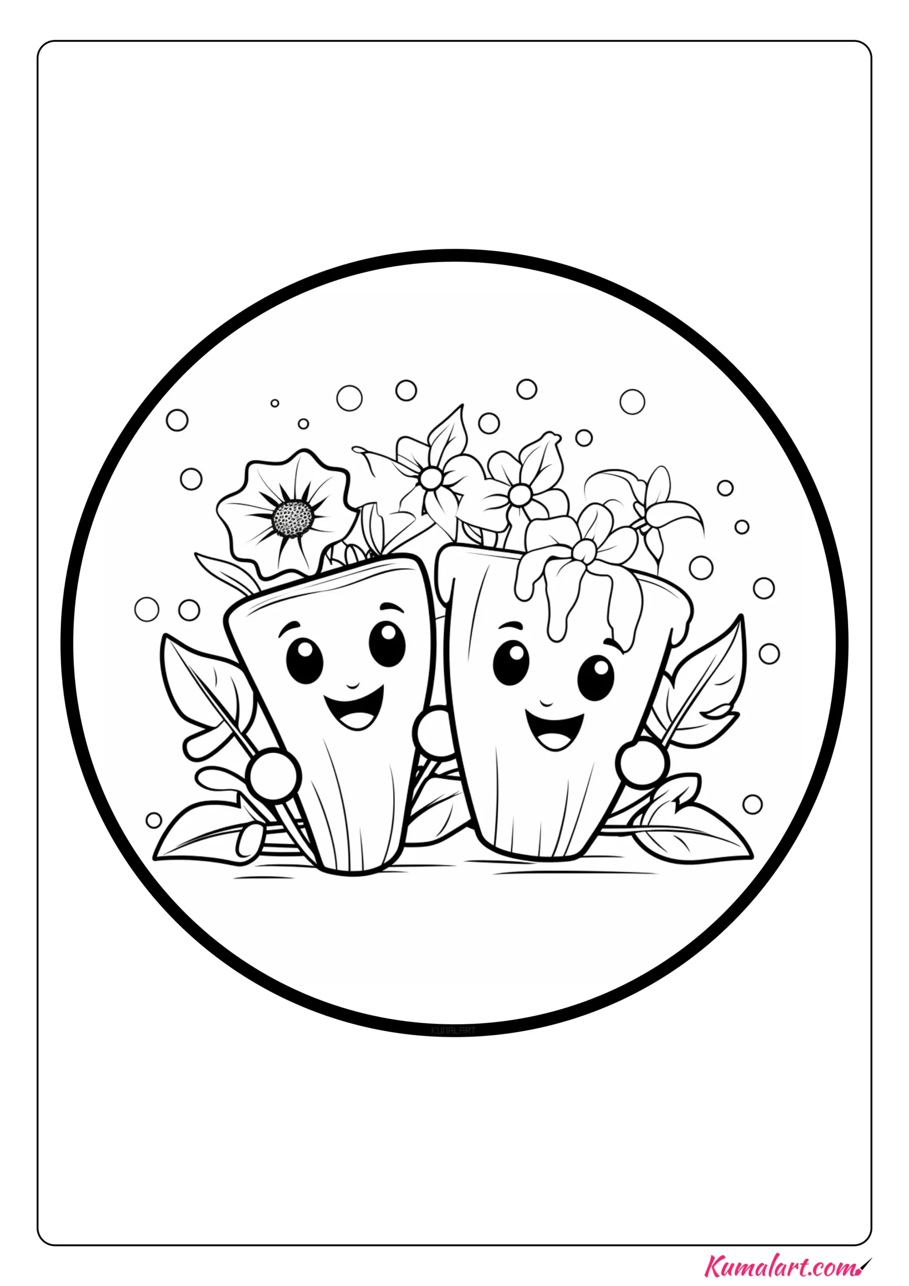 Delicious Tooth Brushing Coloring Page