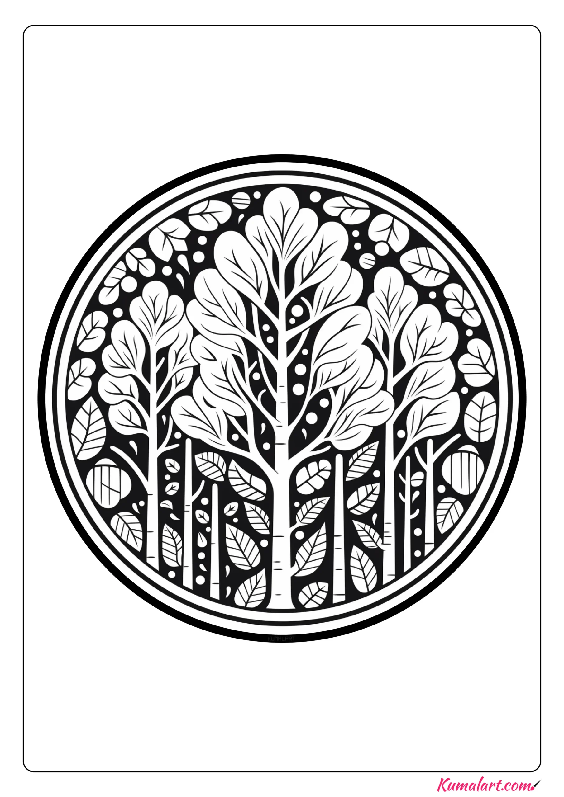 Enchanting Forest Coloring Page