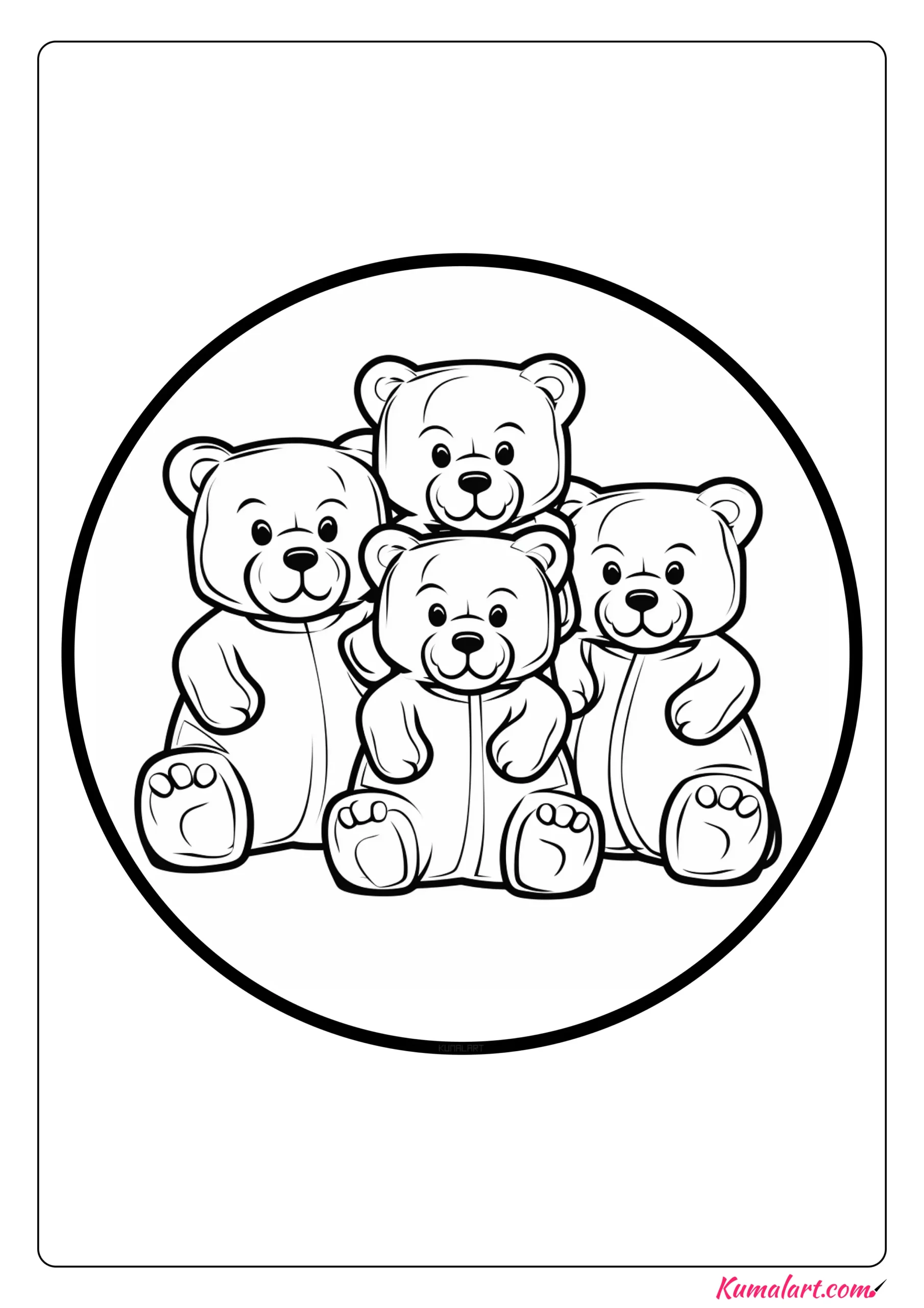 Enchanting Gummi Bears Coloring Page