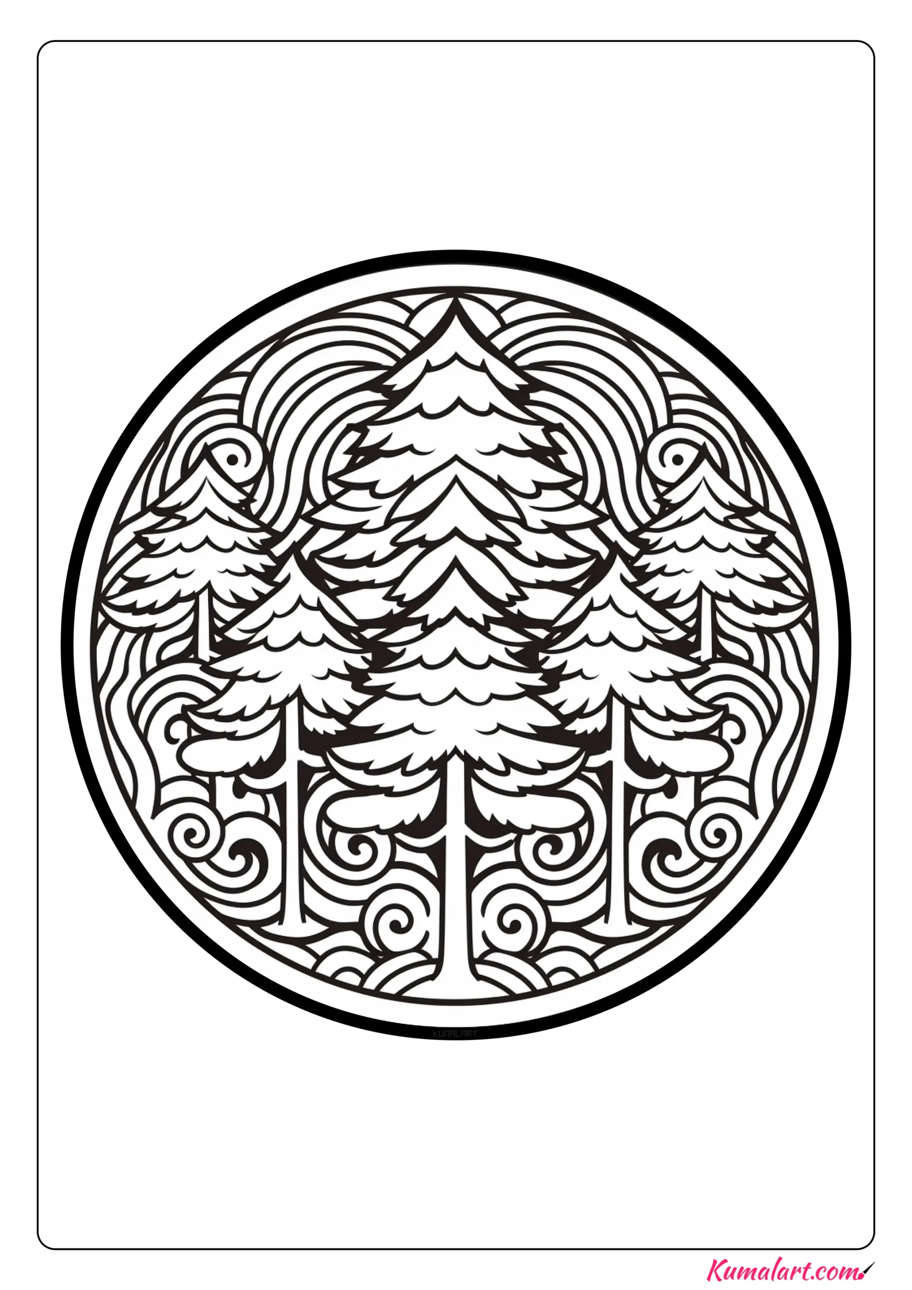 Glistening Forest Coloring Page