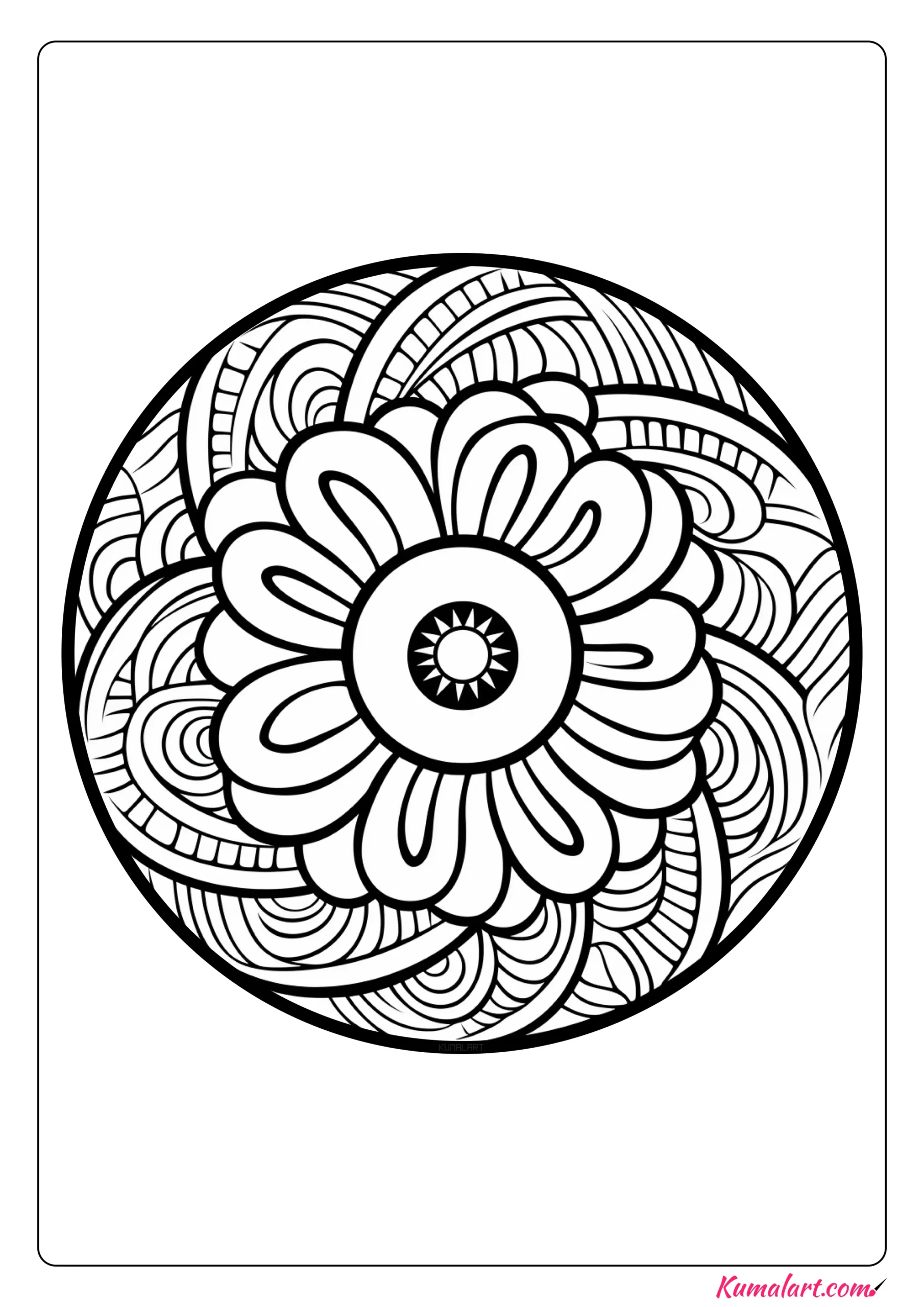 Healing Therapeutic Coloring Page