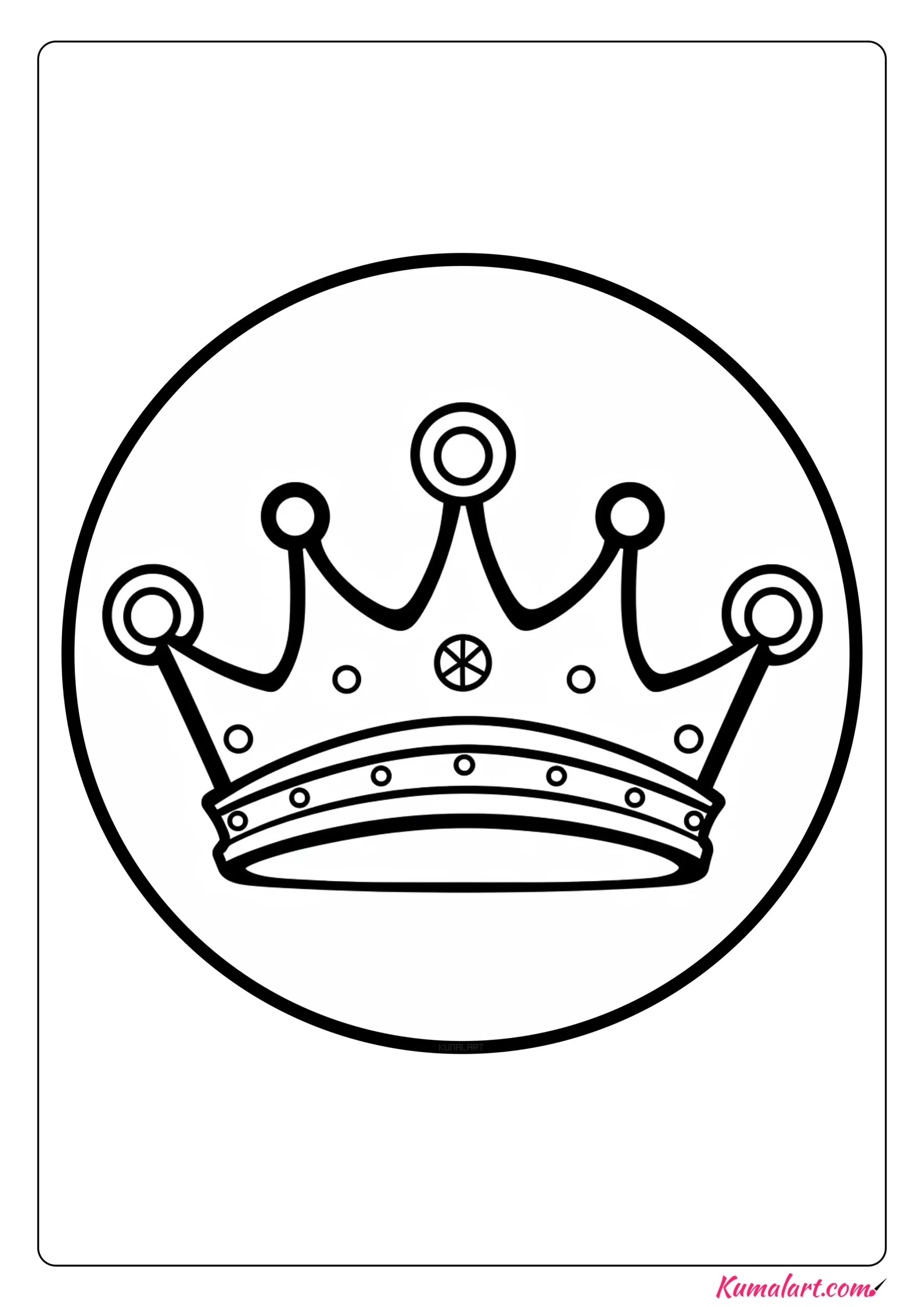 Holy Princess Crown Coloring Page