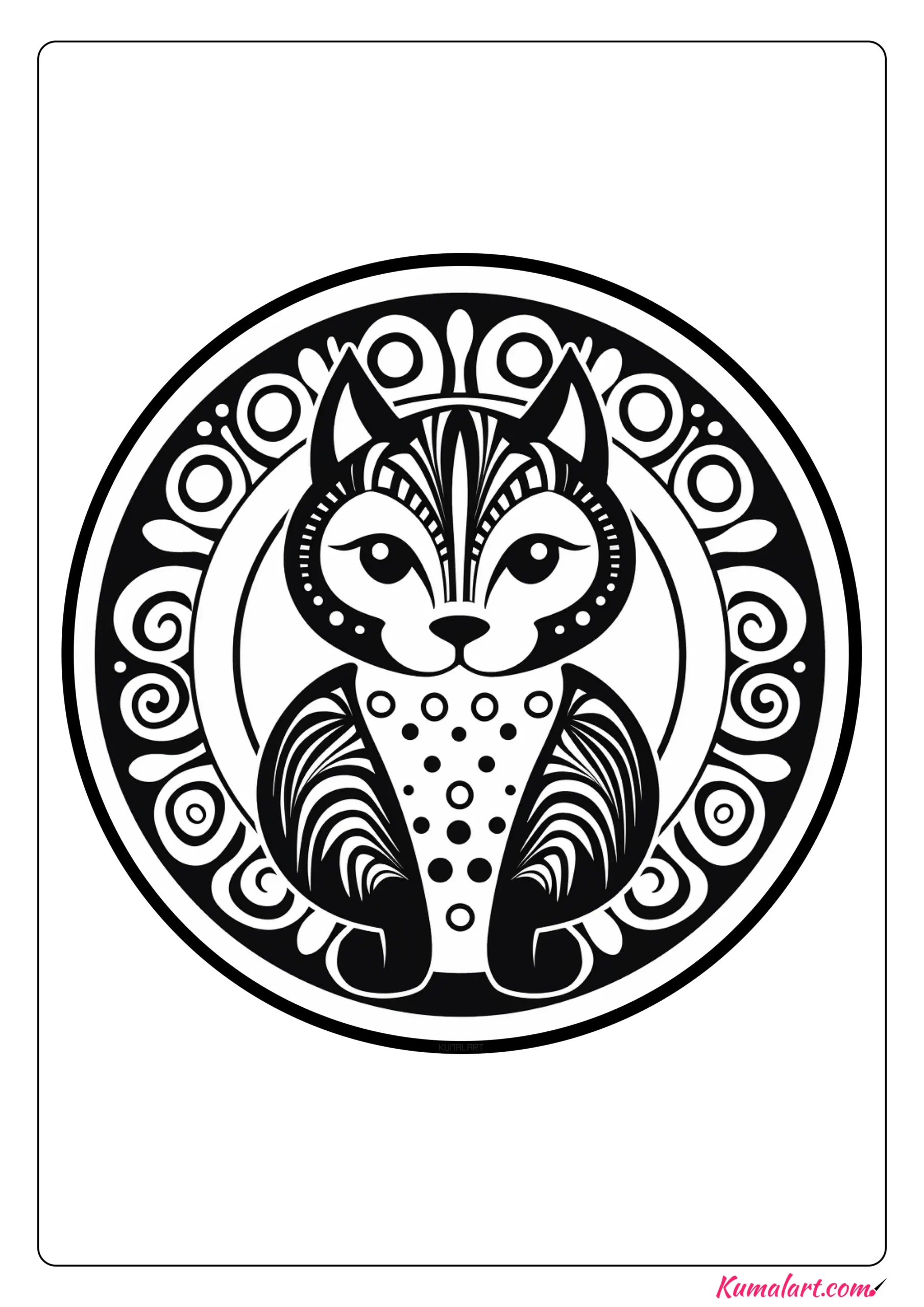 Jola the Cat Coloring Page