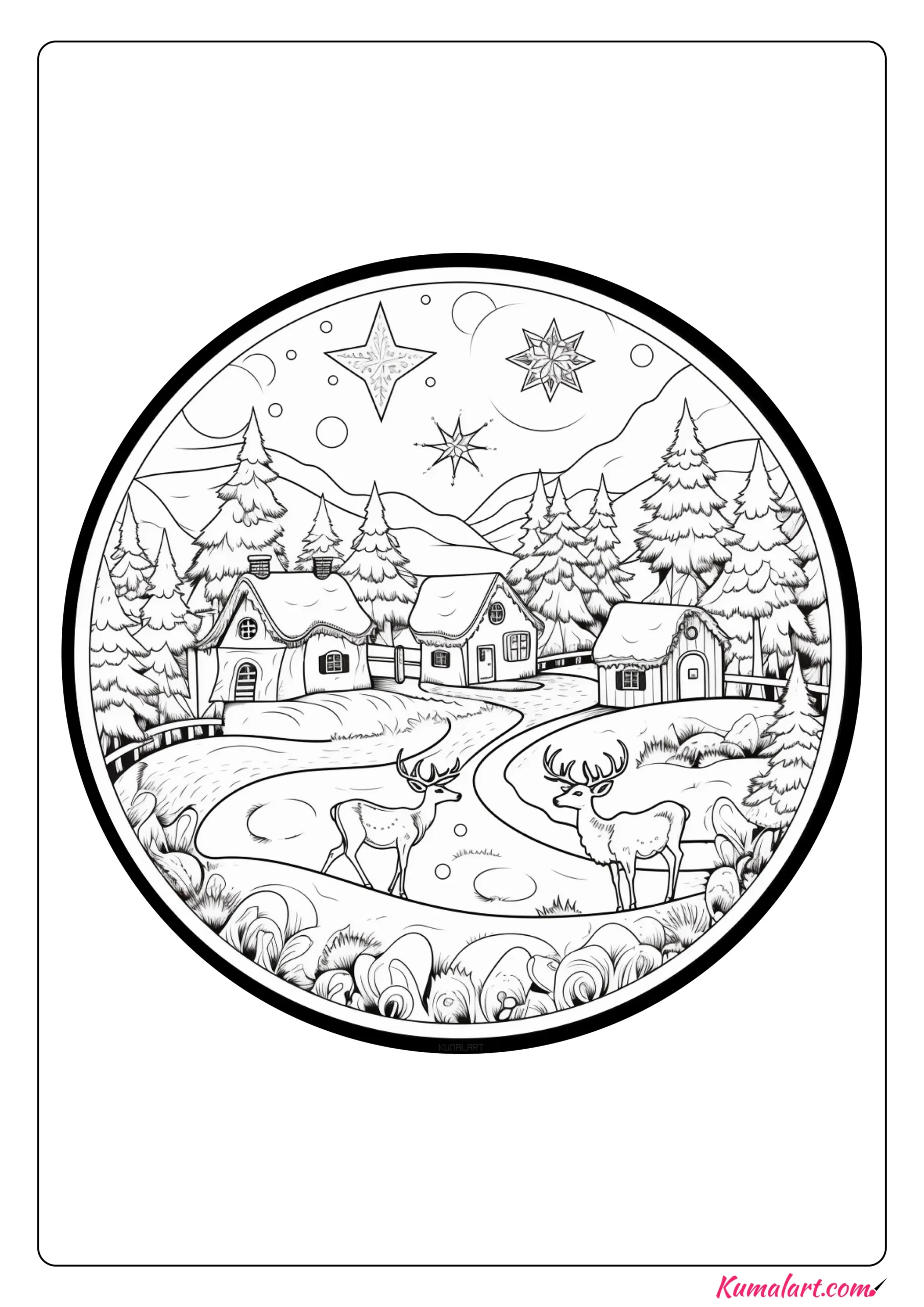 Jolly Christmas Coloring Page