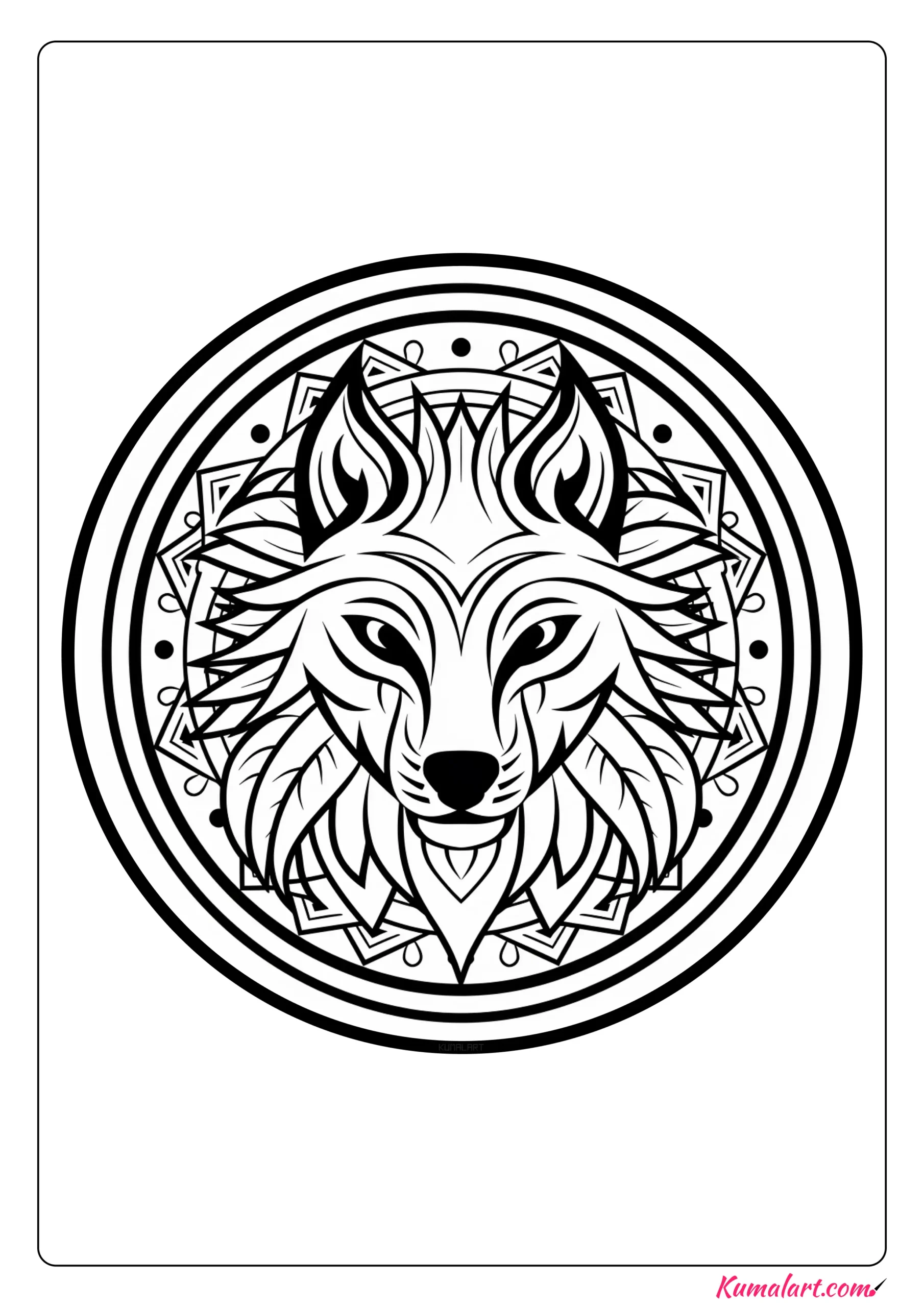 Leo the Wolf Coloring Page