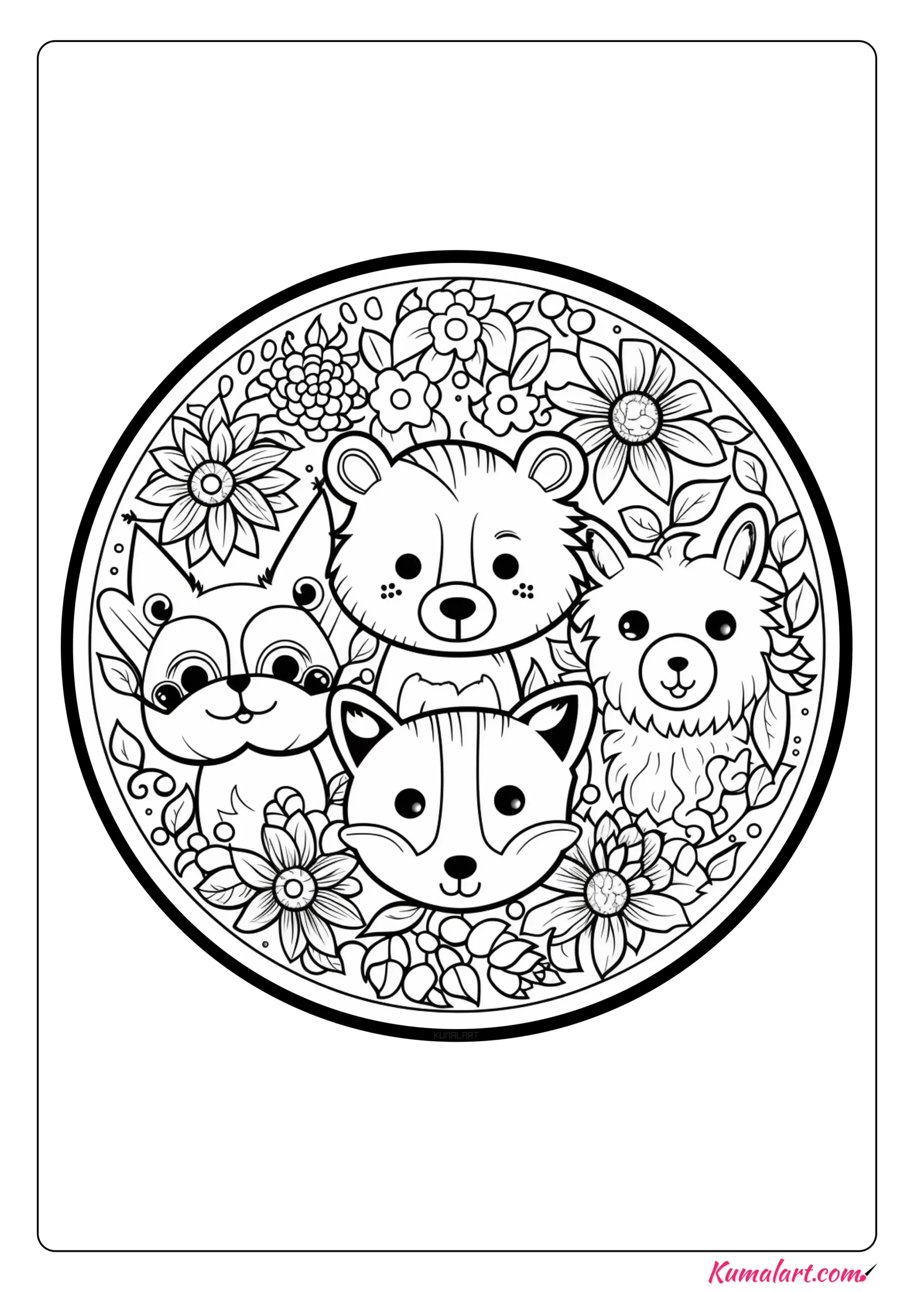 Lovely Cute Coloring Page