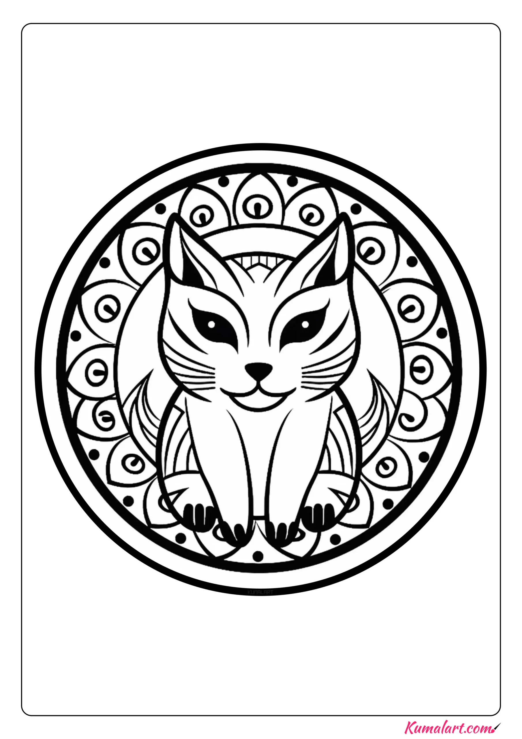 Luna the Cat Coloring Page