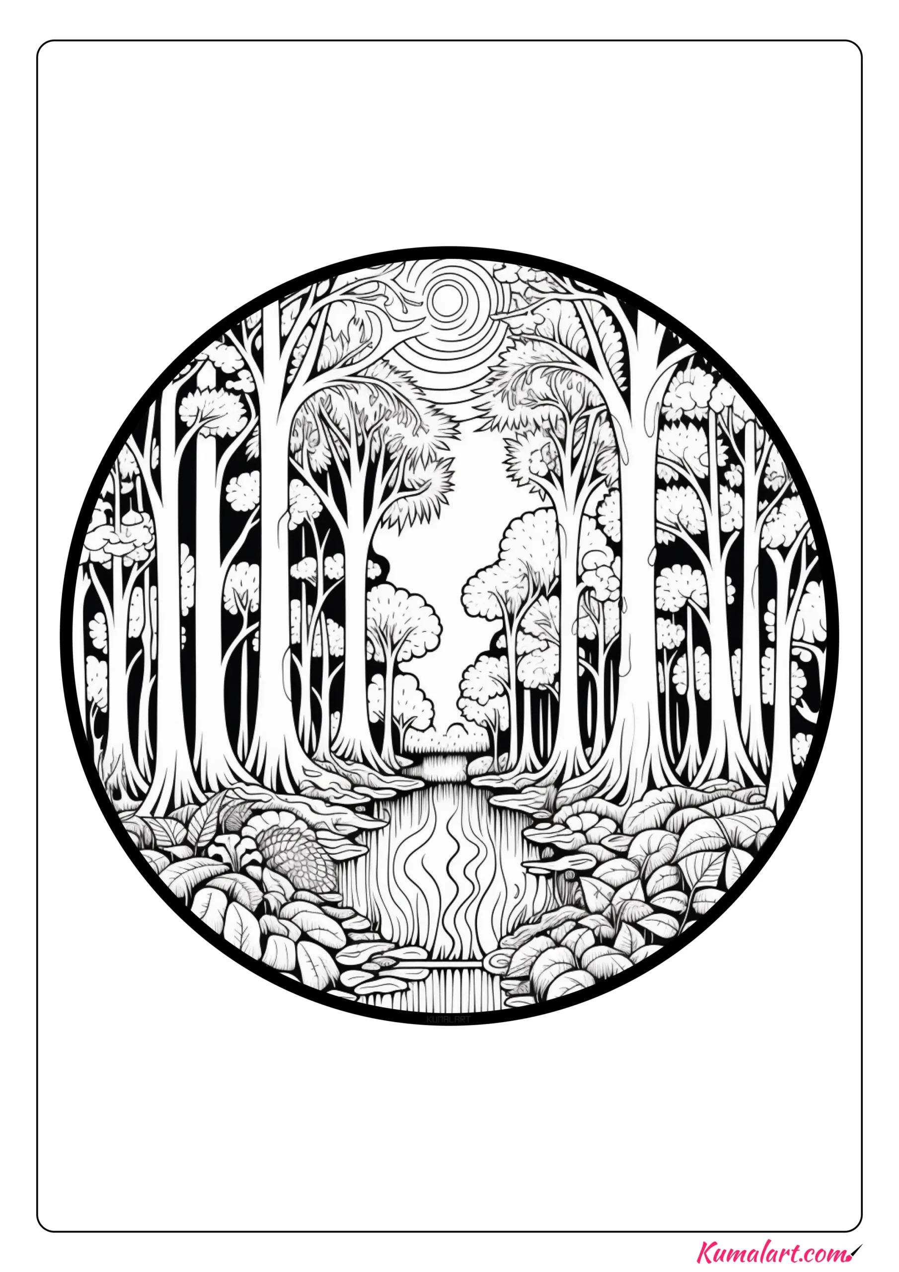 Lush Rainforest Coloring Page