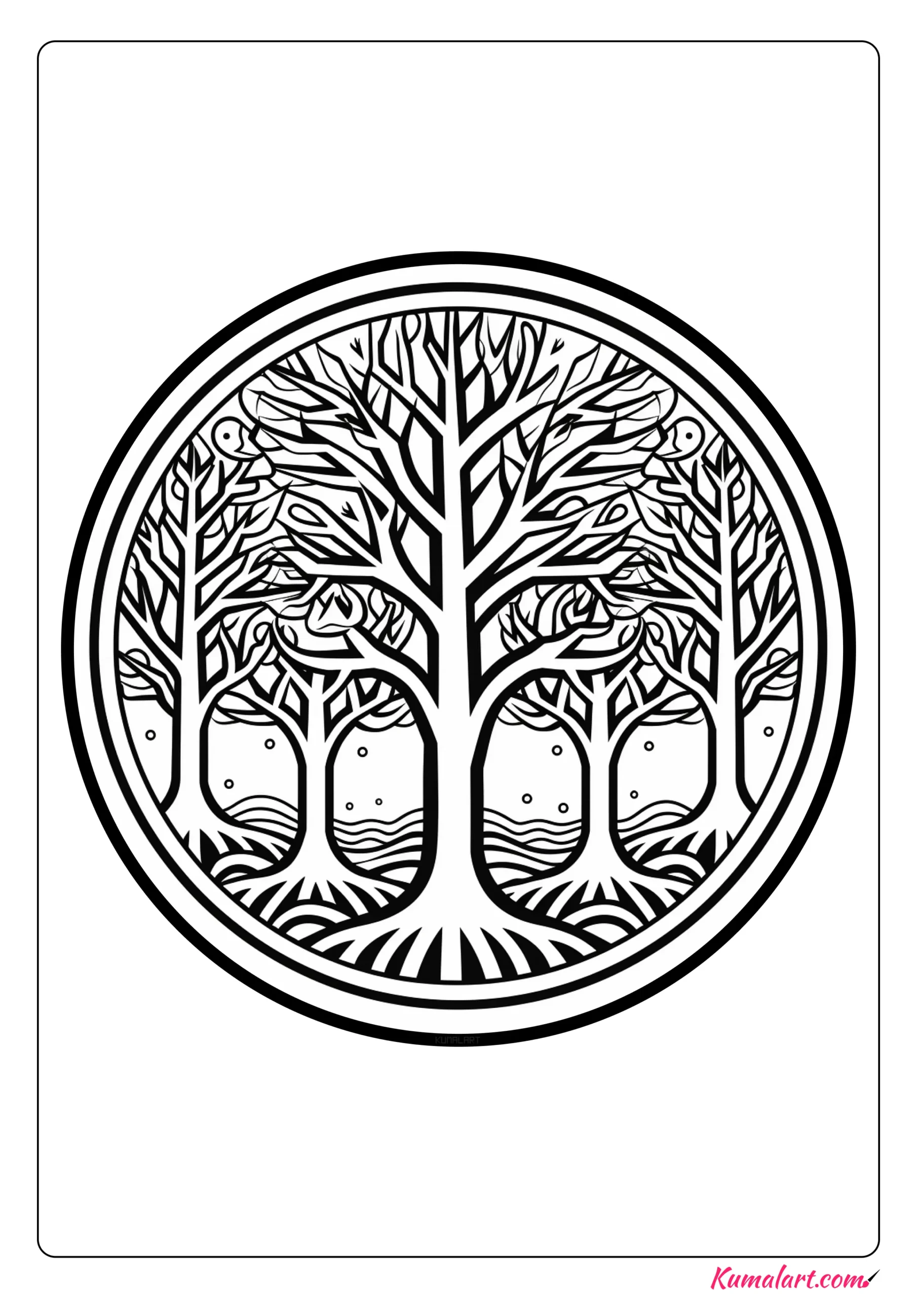 Magical Forest Coloring Page