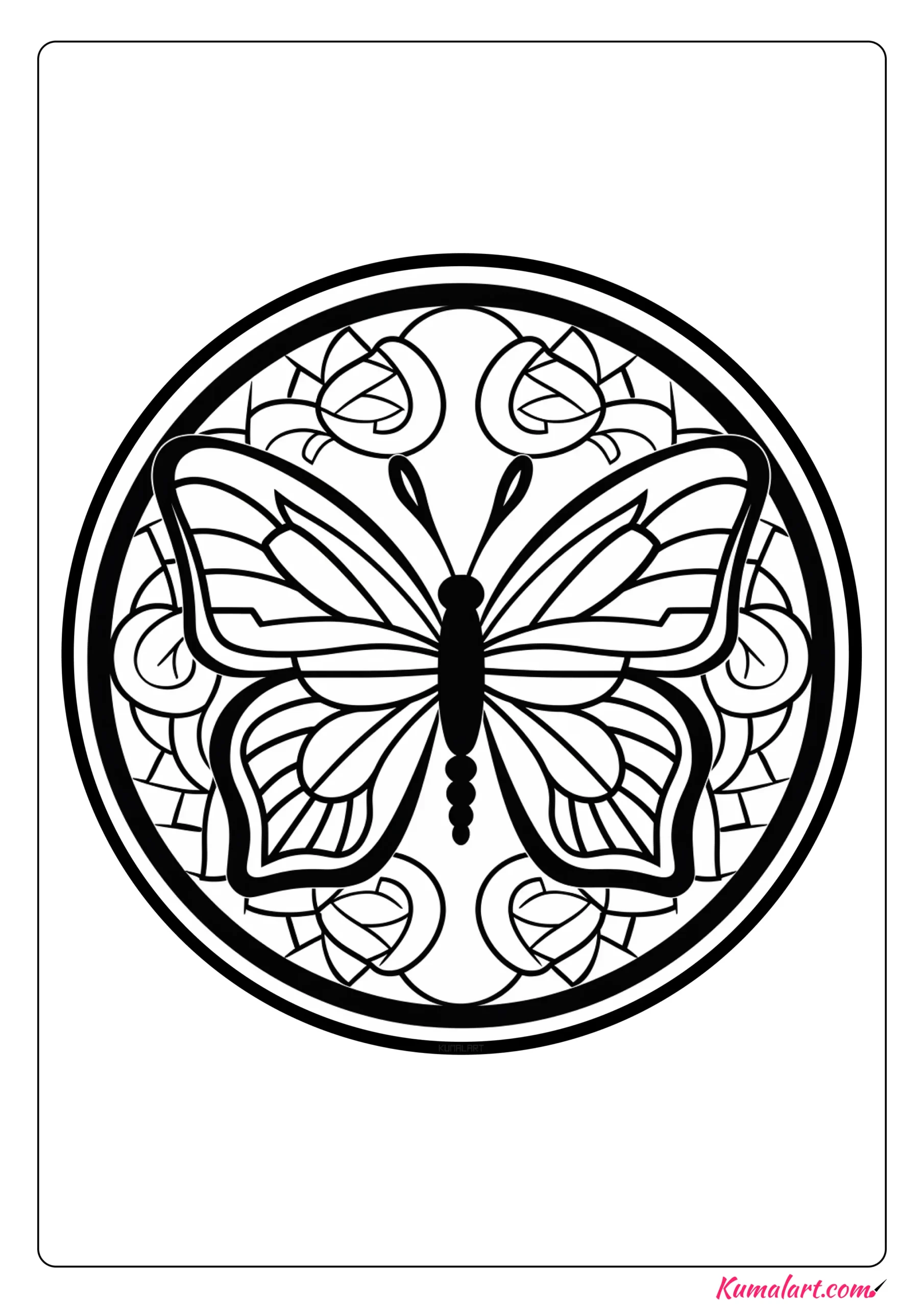 Milo the Butterfly Coloring Page