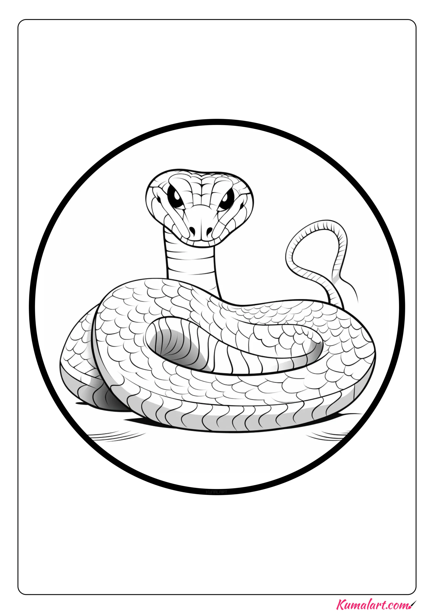 Mojave Rattle Snake Coloring Page