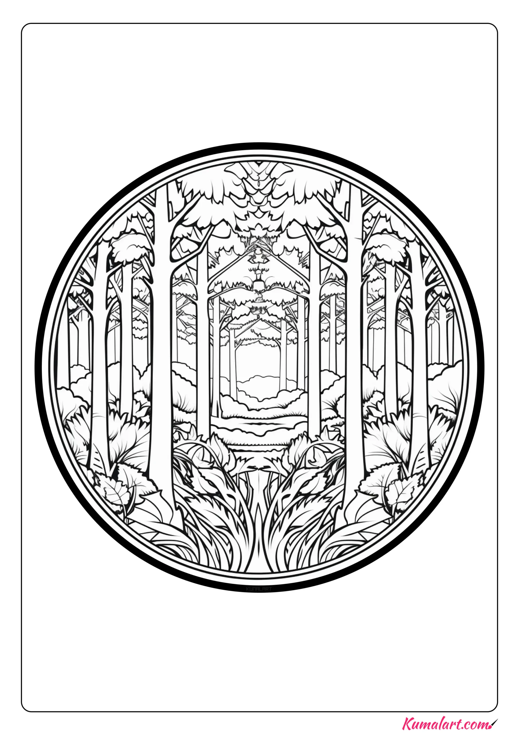 Mysterious Rainforest Coloring Page