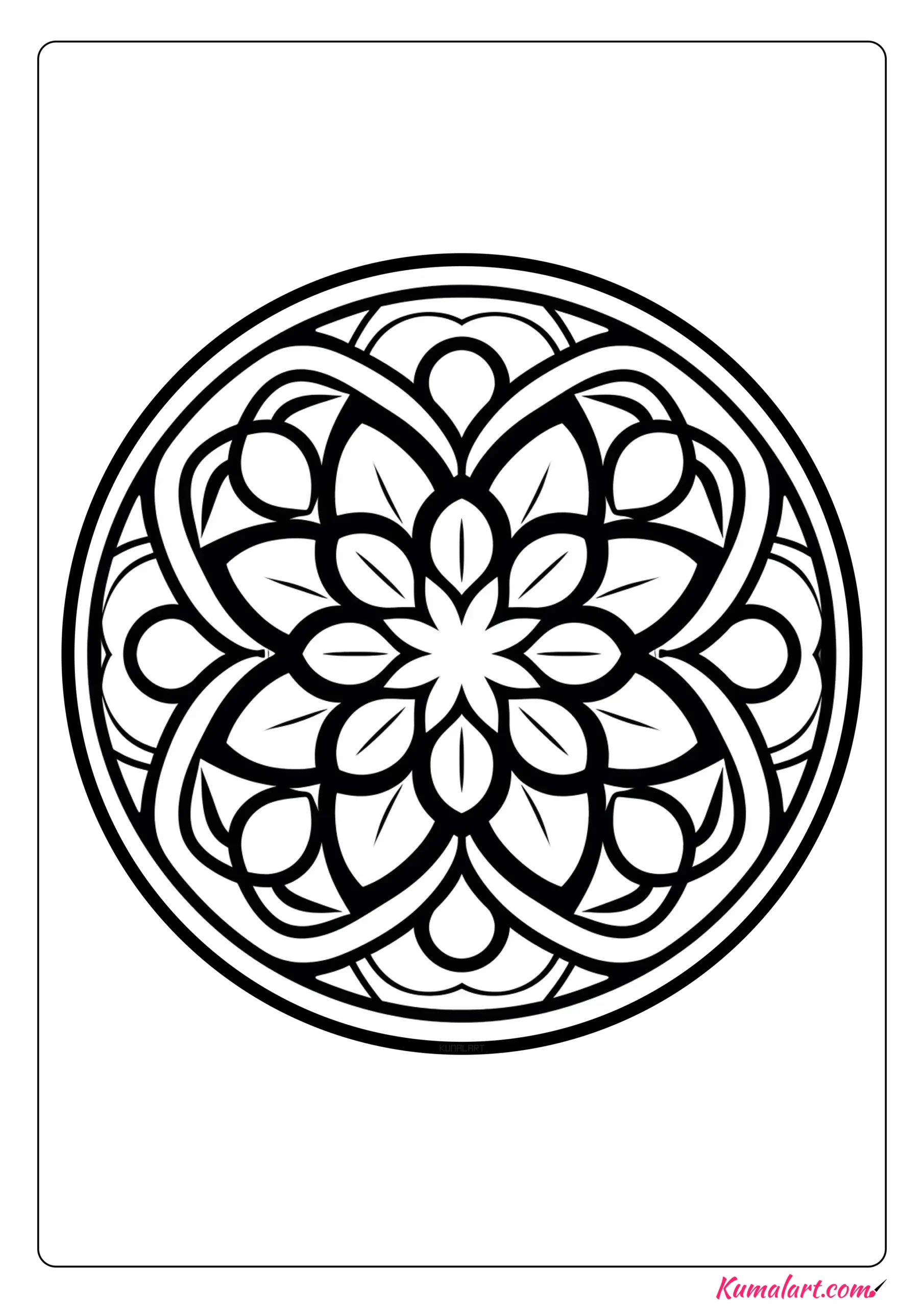 Mystical Abstract Coloring Page