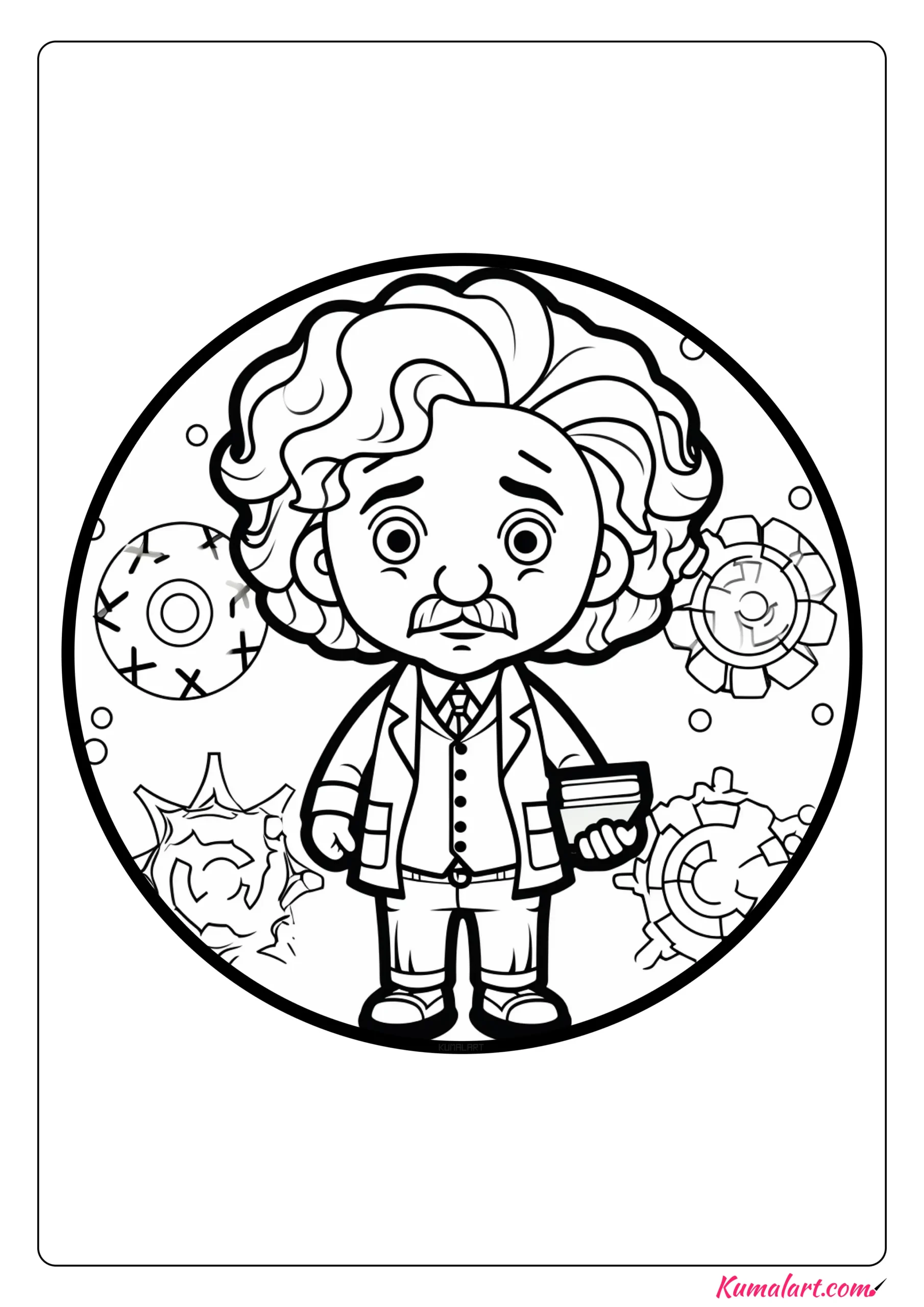 Orginal Albert Einstein Coloring Page