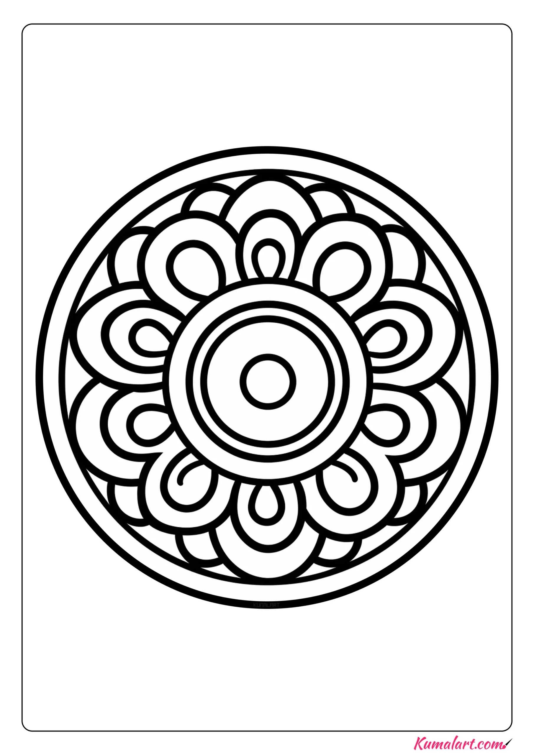 Peaceful Abstract Coloring Page