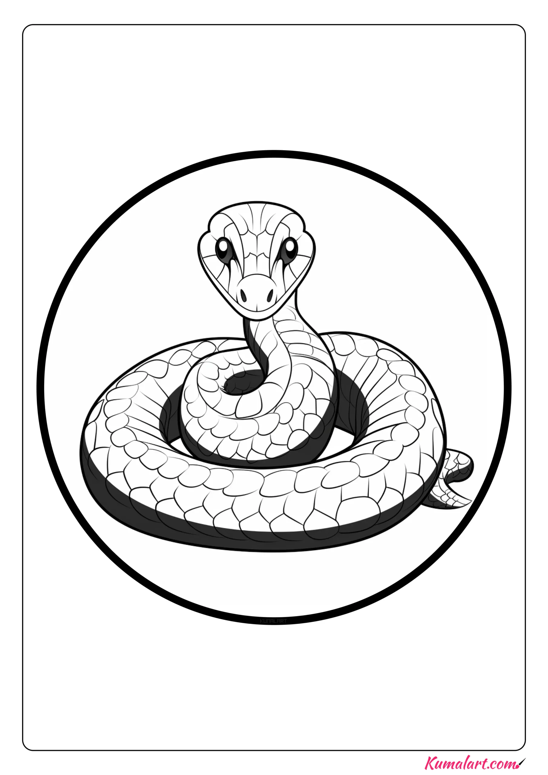 Prairie Rattle Snake Coloring Page