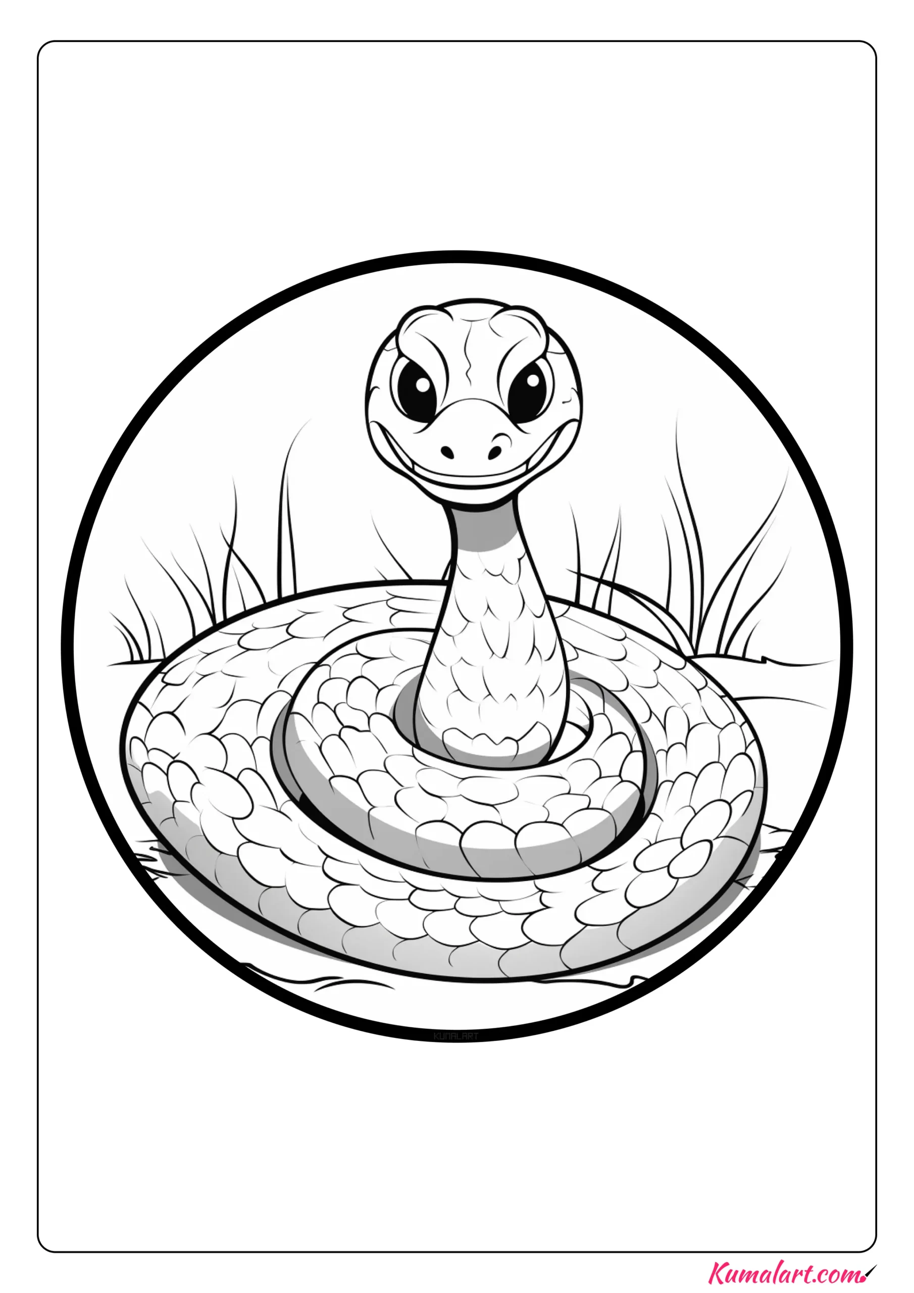 Rattle Snake Coloring Page