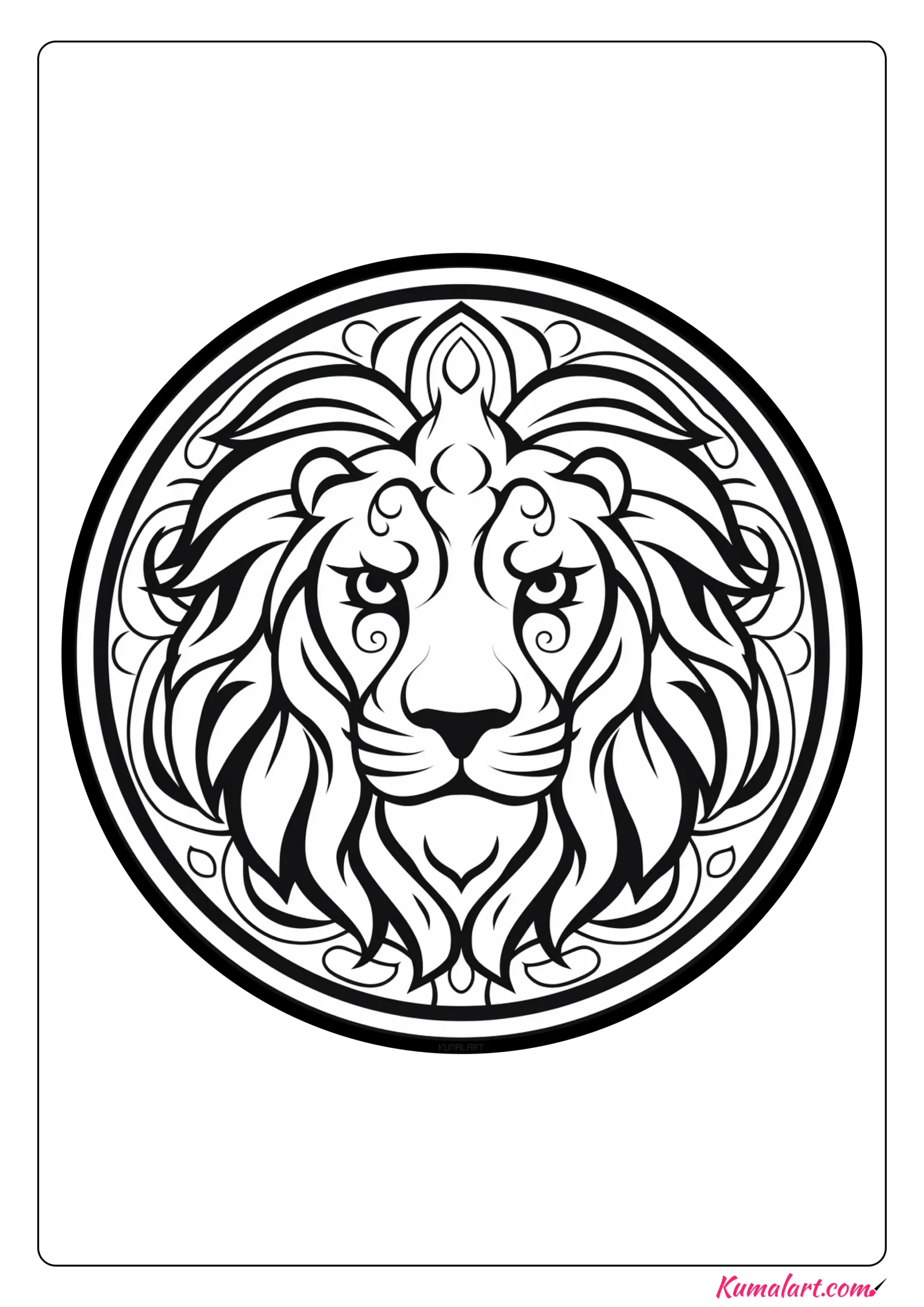 Rocky the Lion Coloring Page