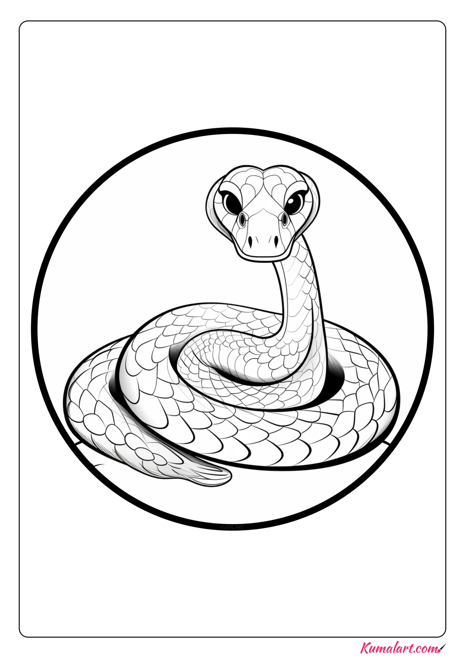 Side Winder Rattle Snake Coloring Page