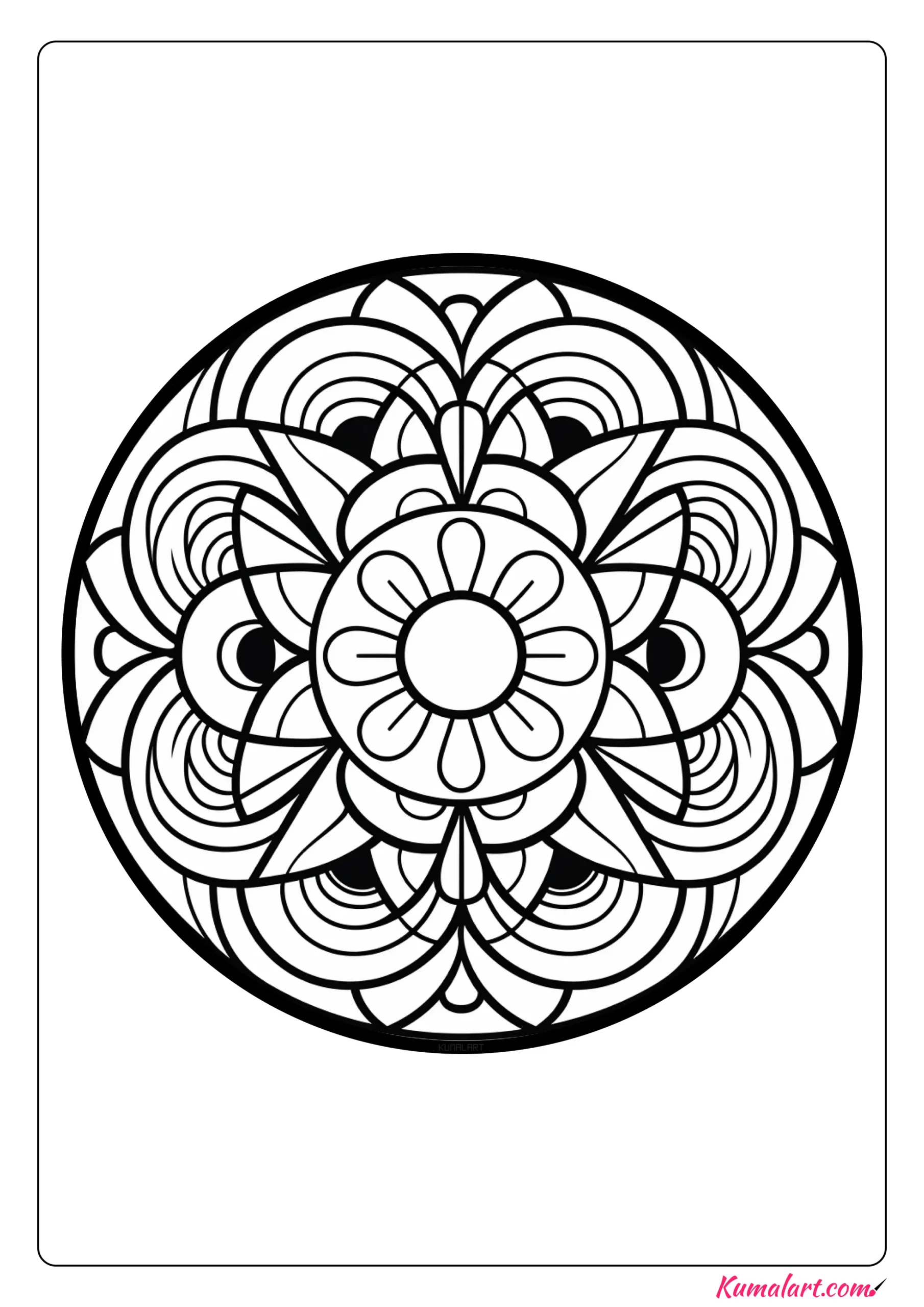 Soothing Therapeutic Coloring Page
