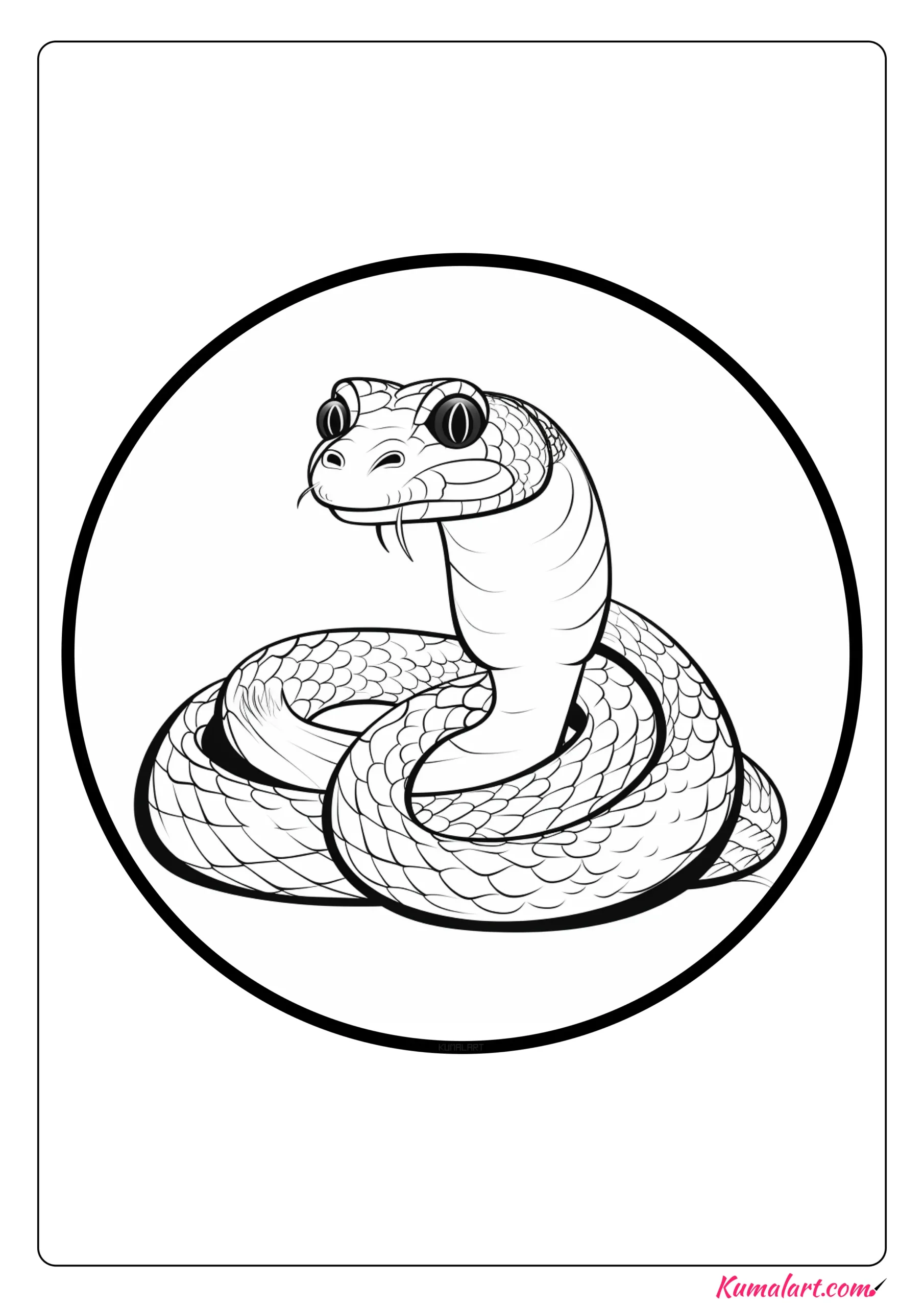 South American Rattle Snake Coloring Page