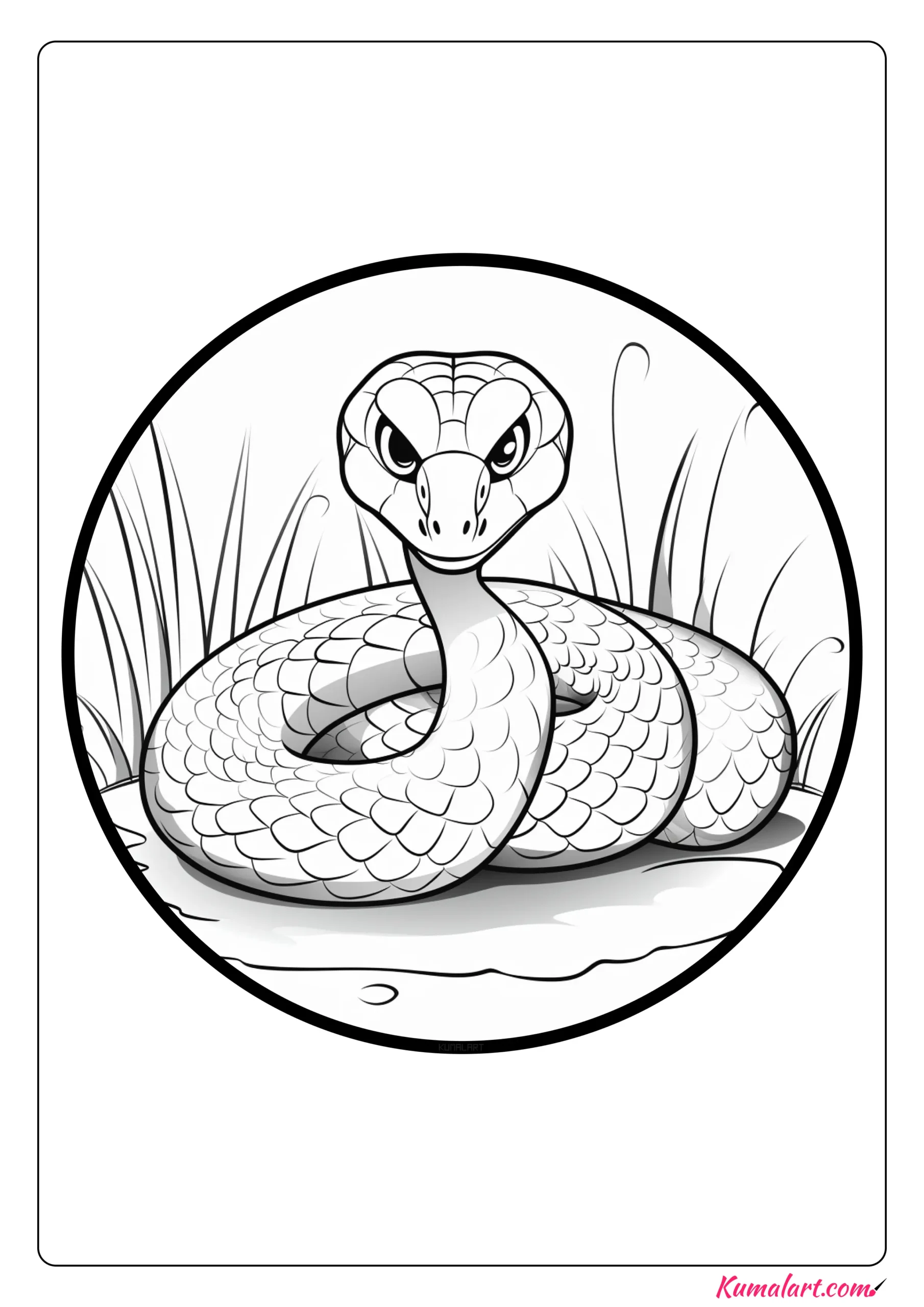 Southwestern Speckled Rattle Snake Coloring Page