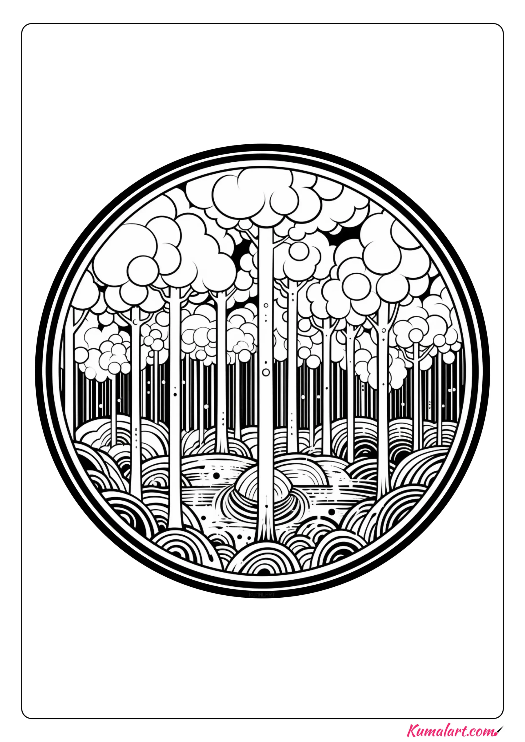 Spectacular Rainforest Coloring Page