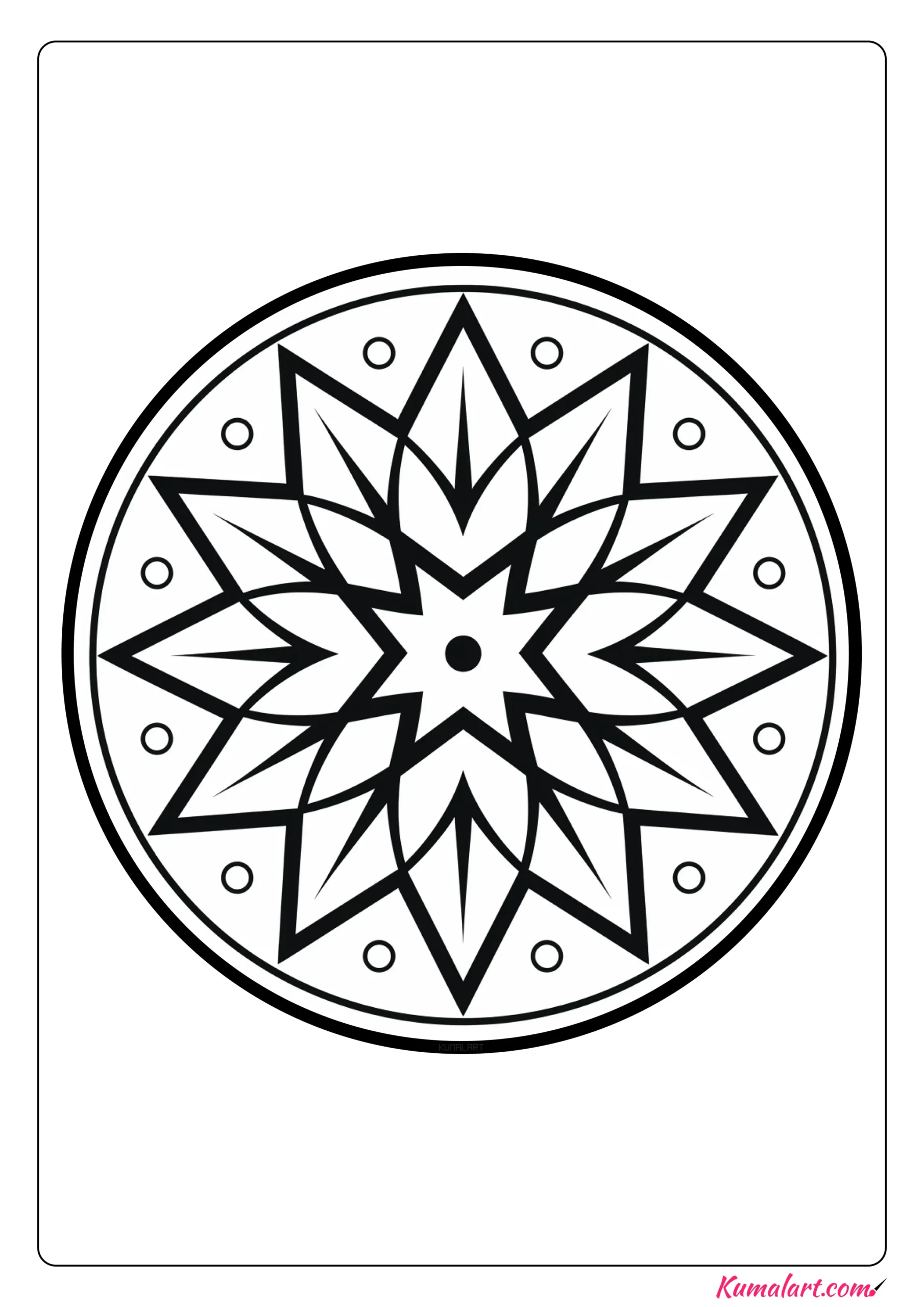 Star Mandala Coloring Pages Full Page