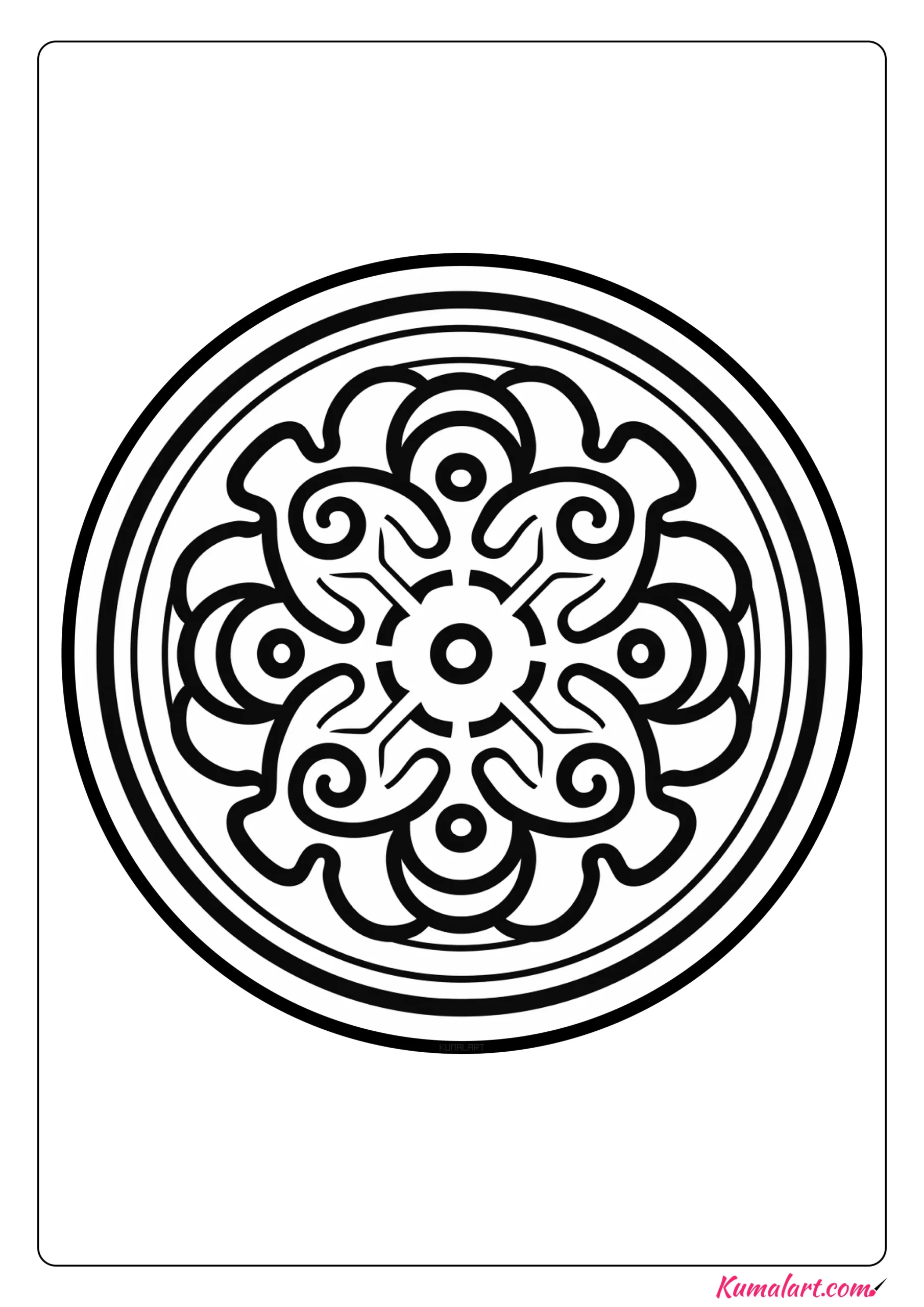 Still Abstract Coloring Page