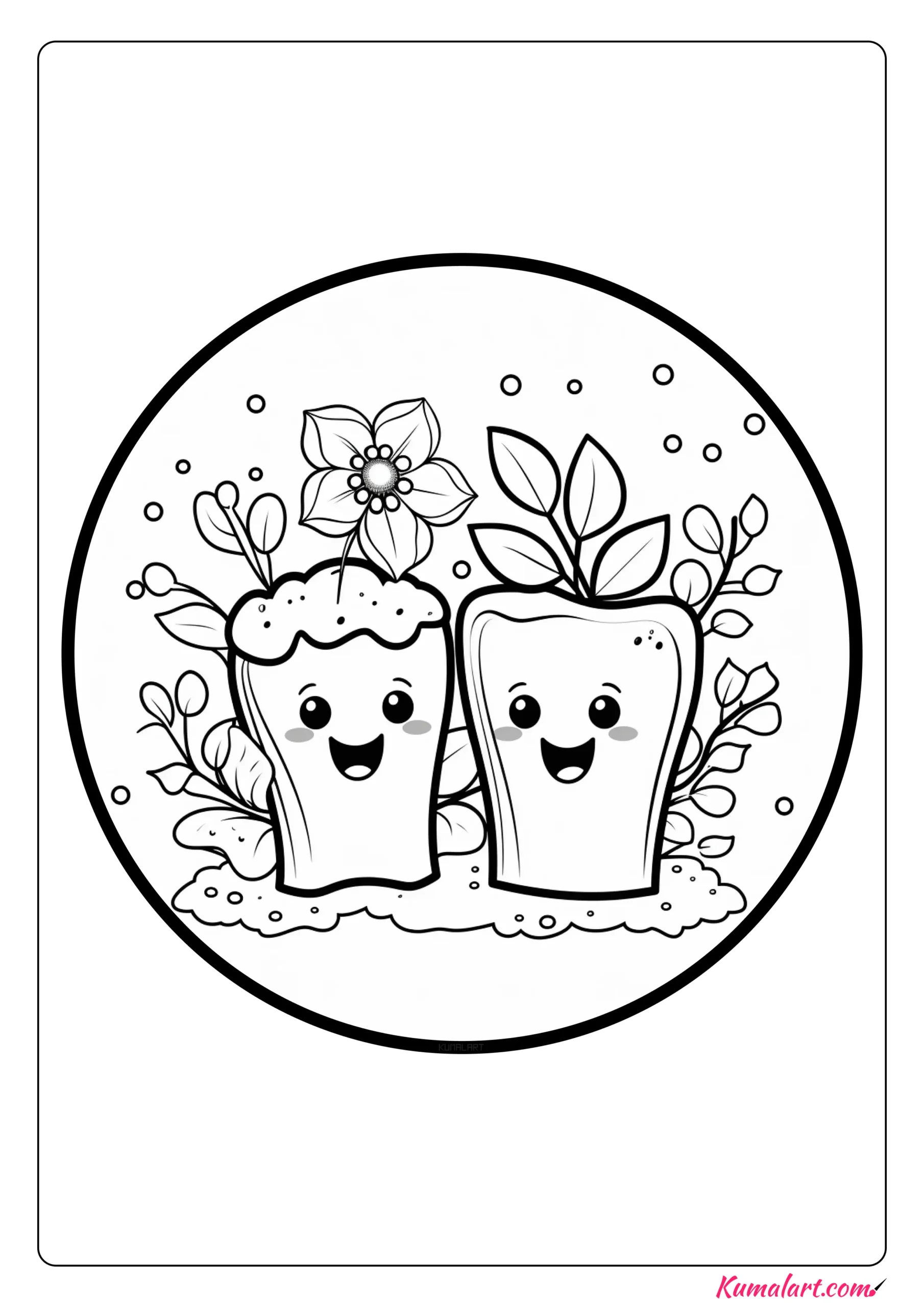 Stunning Tooth Brushing Coloring Page