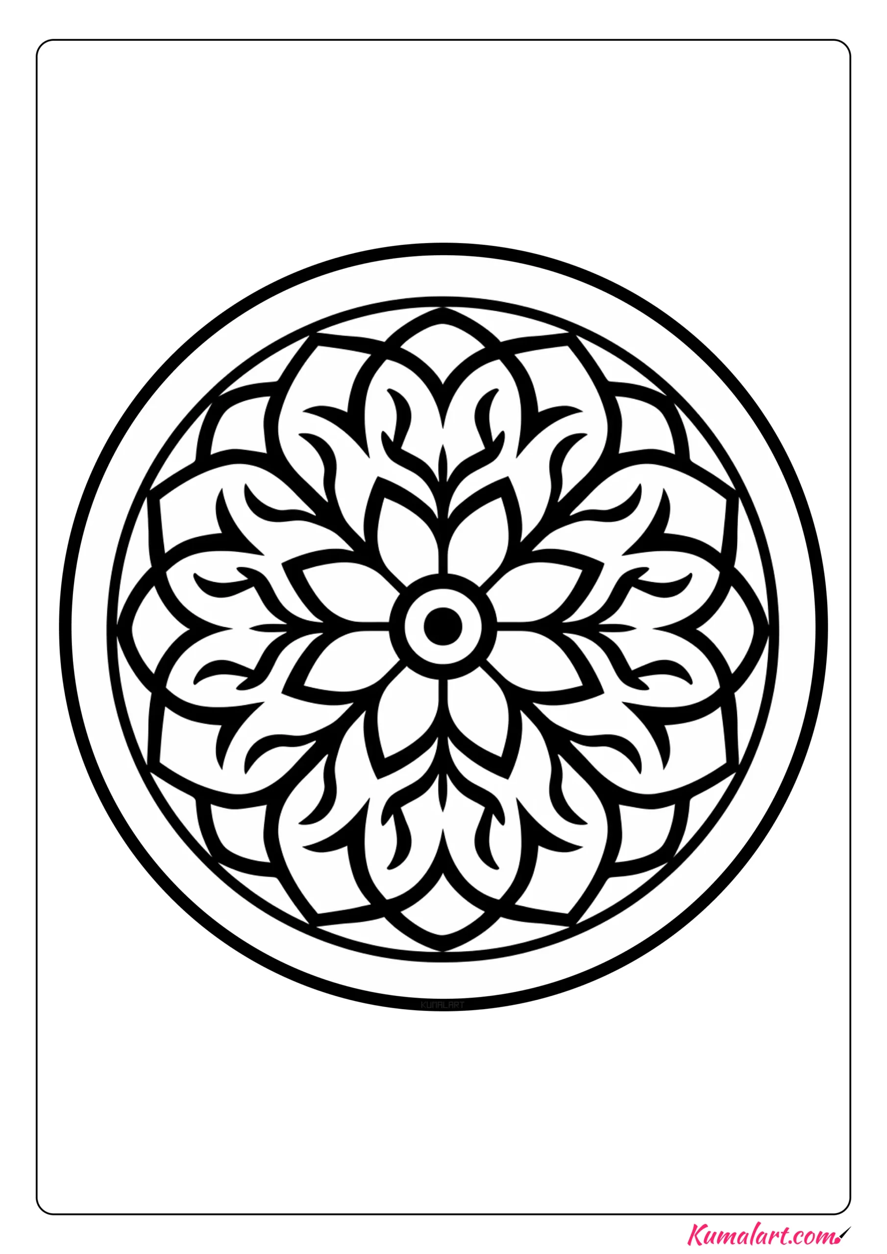Sunny Abstract Coloring Page