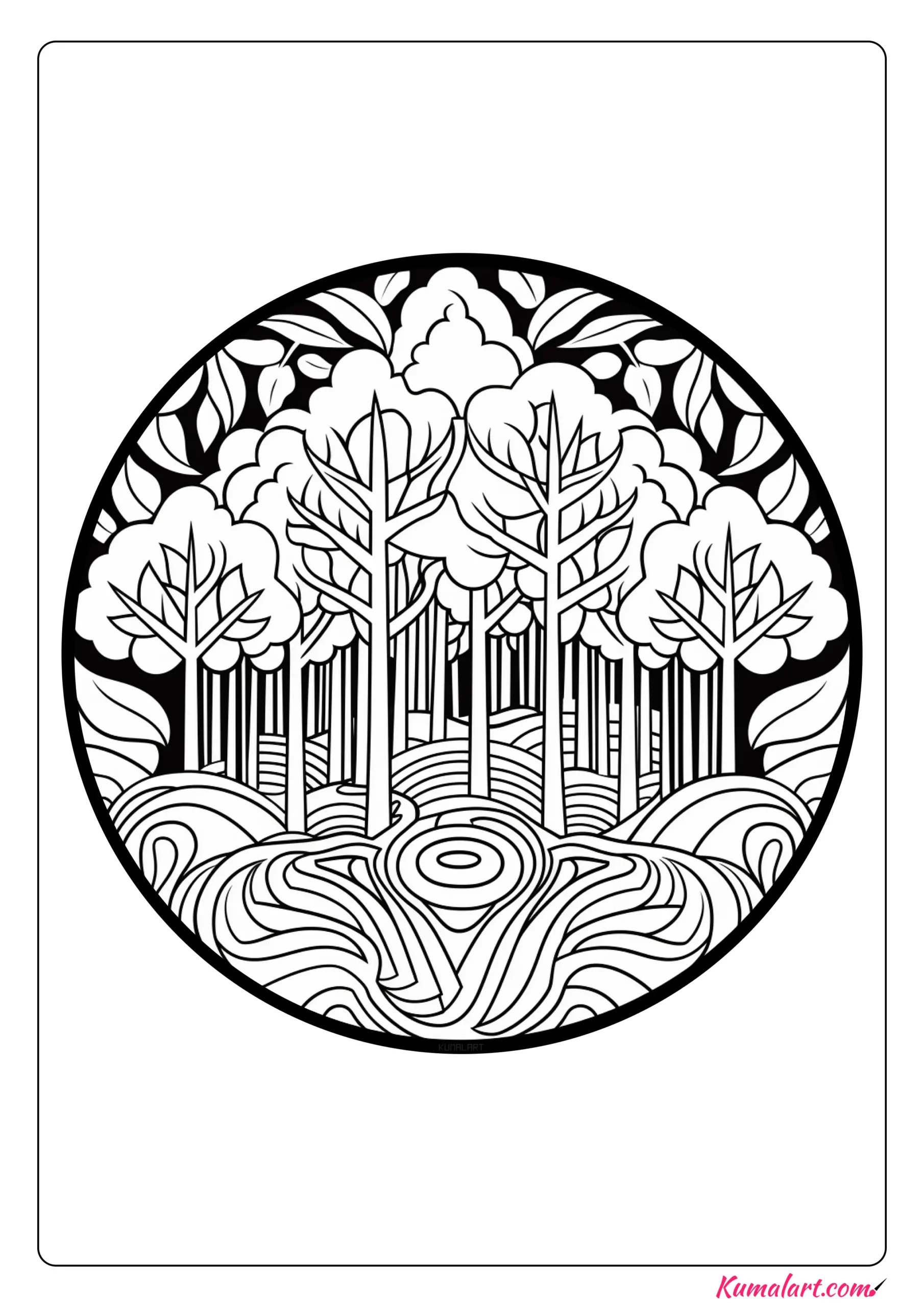 Whispering Forest Coloring Page