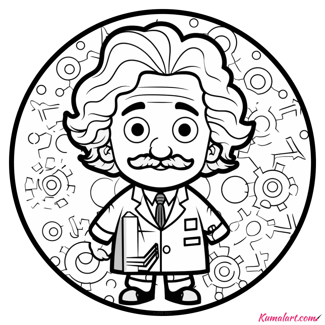 c-clever-albert-einstein-coloring-page-v1
