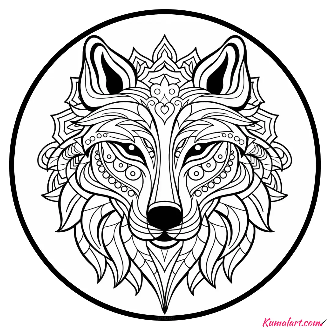 c-felix-the-wolf-mandala-coloring-page-v1