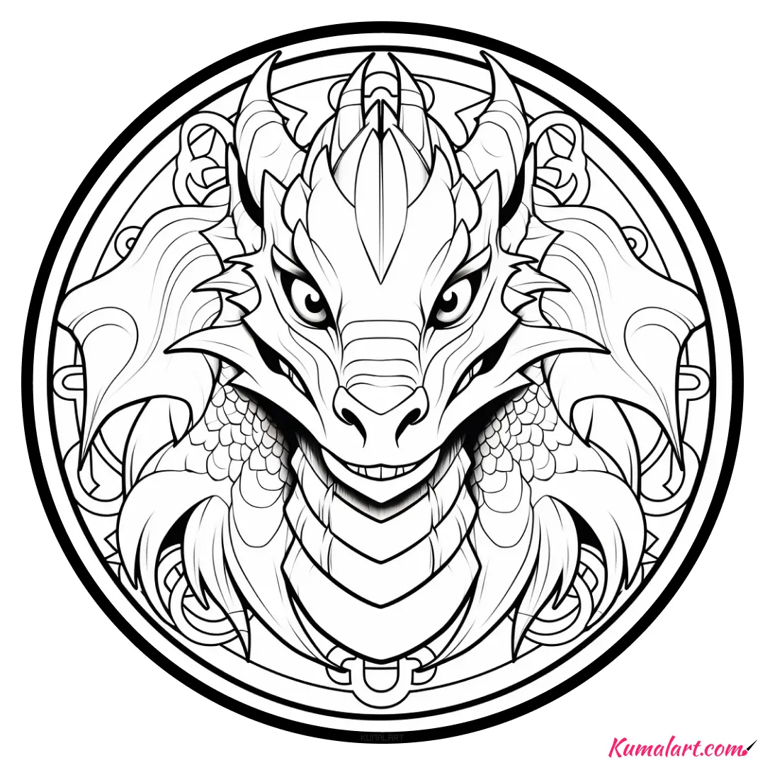 c-jola-the-dragon-mandala-coloring-page-v1