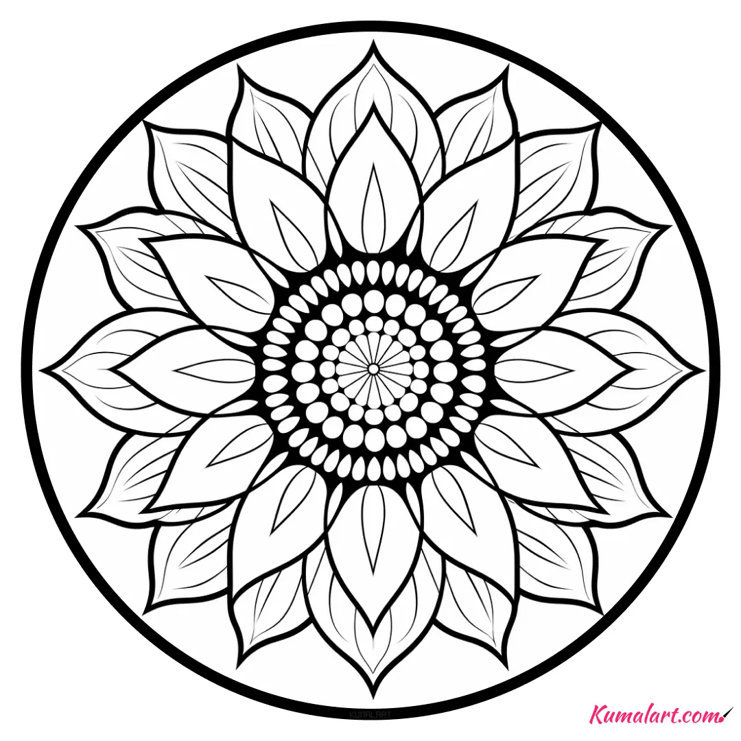 c-kaleidoscope-sunflower-coloring-page-v1